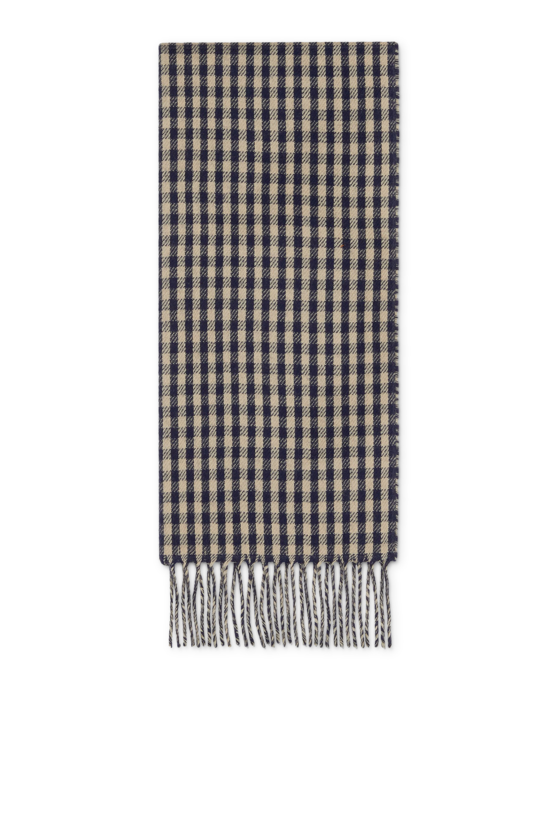 GG Gingham Wool Scarf