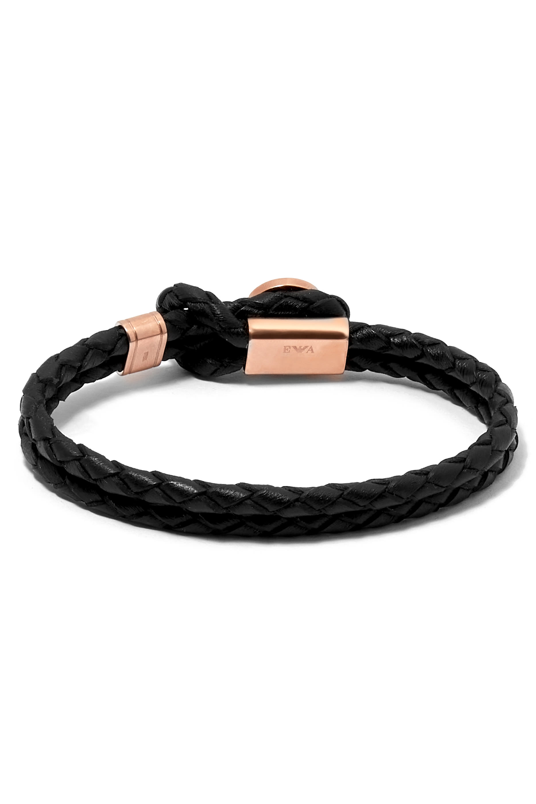 Braided Signature Bracelet, Stainless Steel & Leather