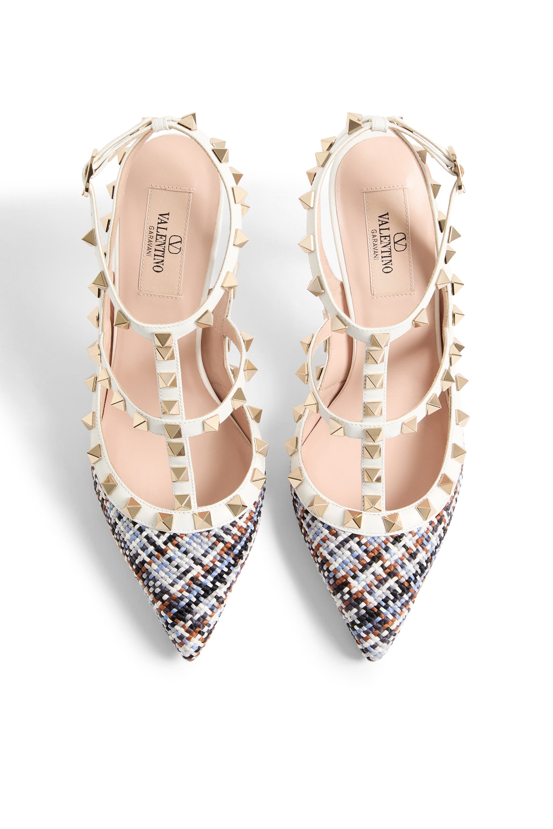 Rockstud 100 Woven Fabric Pumps