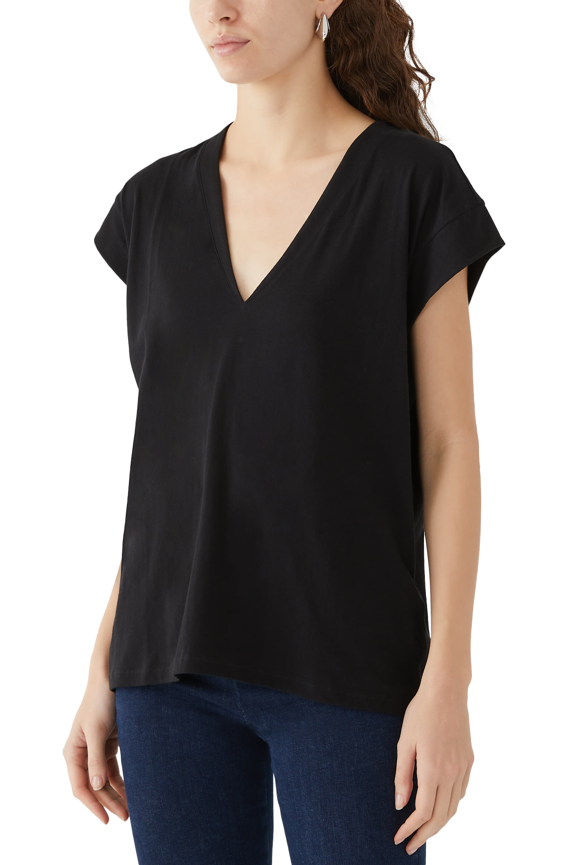 Le Mid Rise V Neck T-Shirt