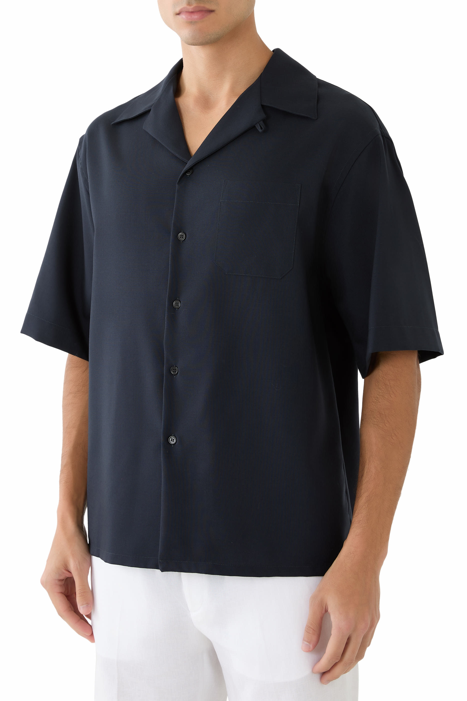 Tropical Wool Bowling Shirt