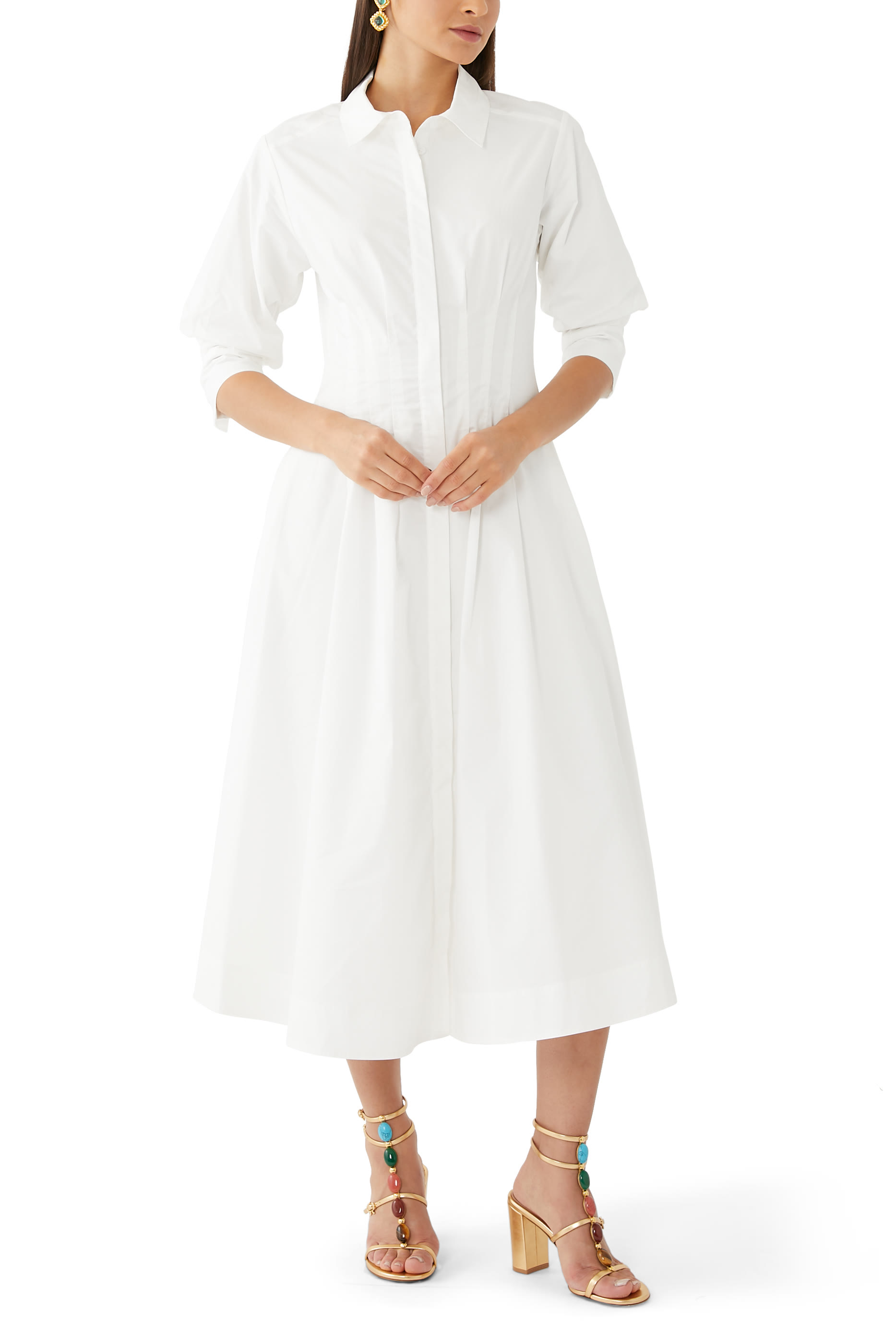 Shanti 85 Crystal Embellished Metallic Block Heels