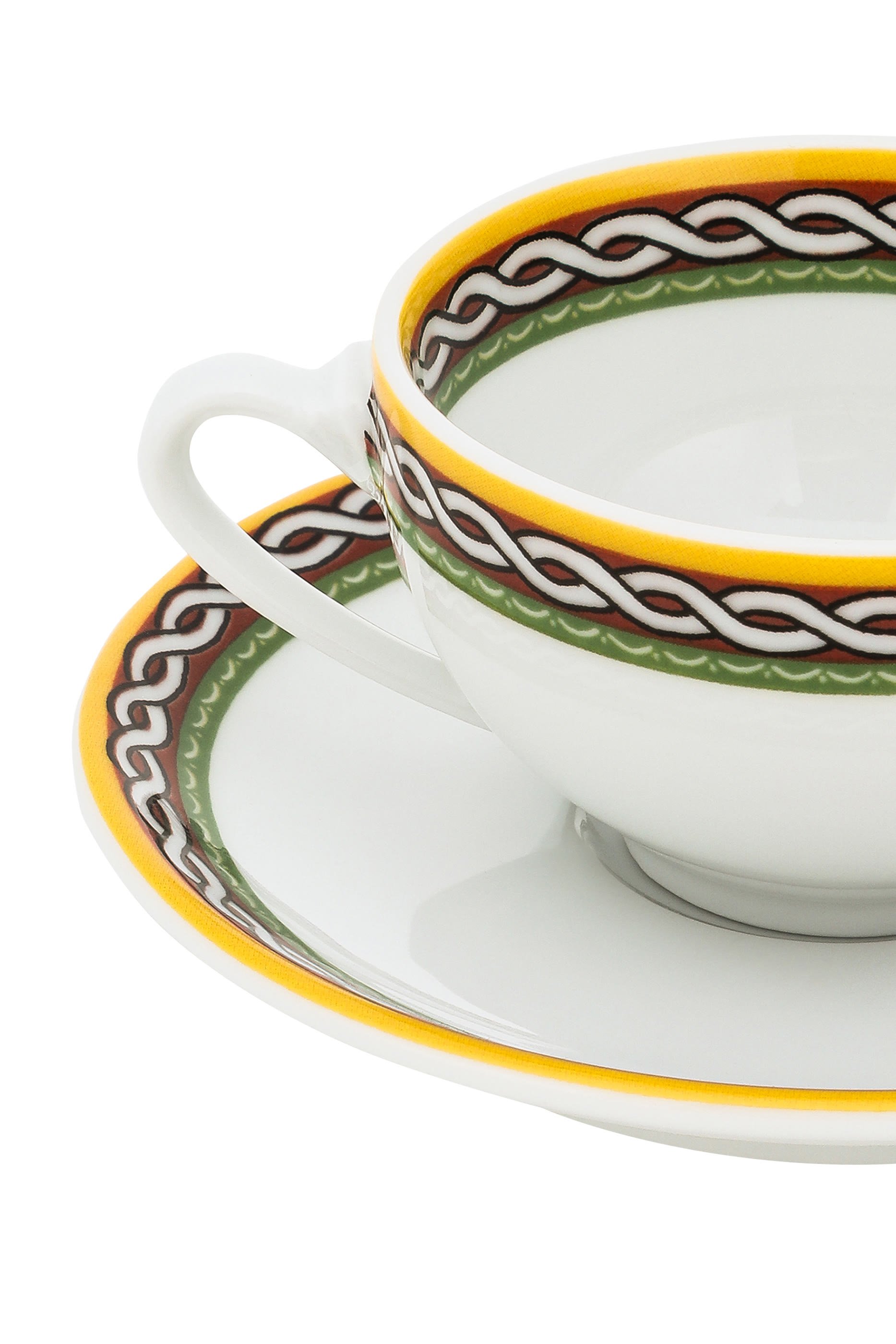 Carretto Bordo Coffee Cup and Saucer, Set of 2