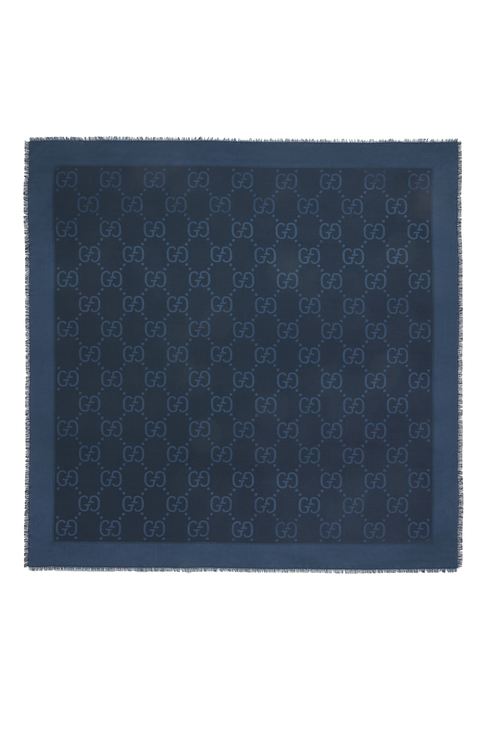 GG Jacquard Silk Wool Shawl