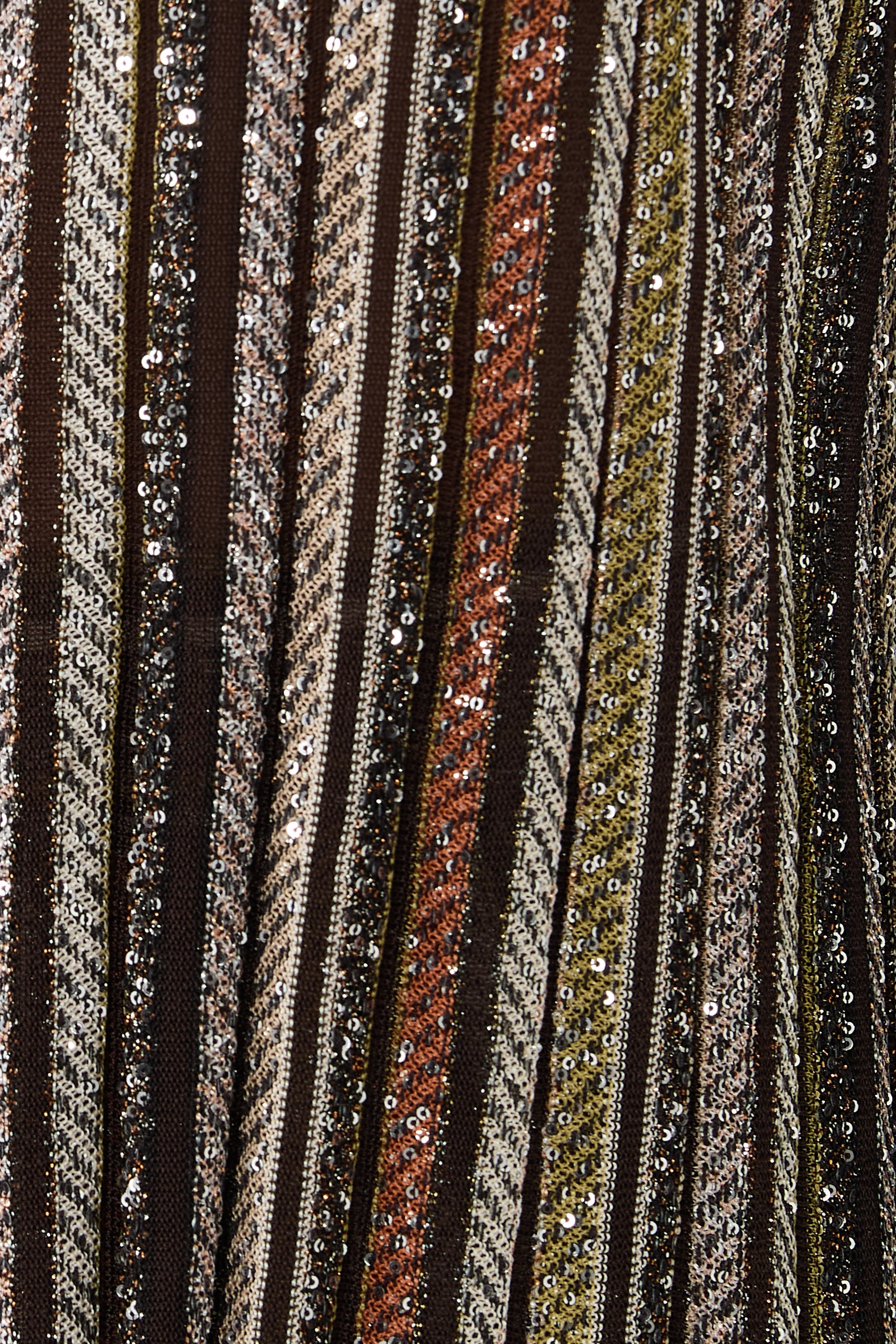 Long Pants in Herringbone Stripe Knit