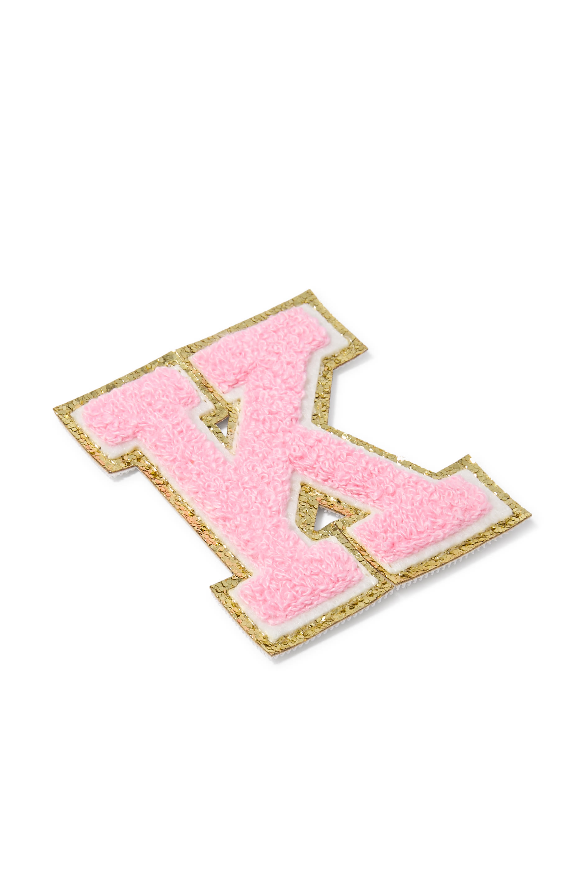 Kids Chenille Sparkle Letter 'K' Patch