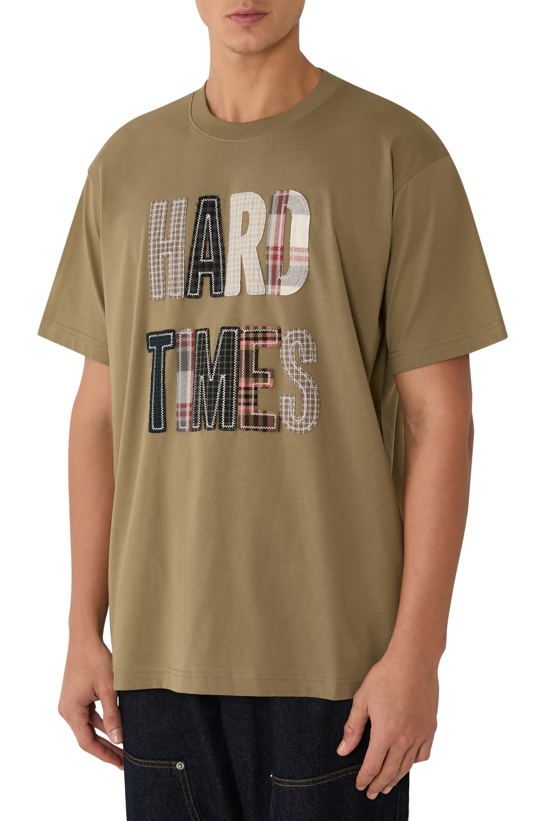 Hard Times Embroidered Organic Cotton Jersey T-Shirt