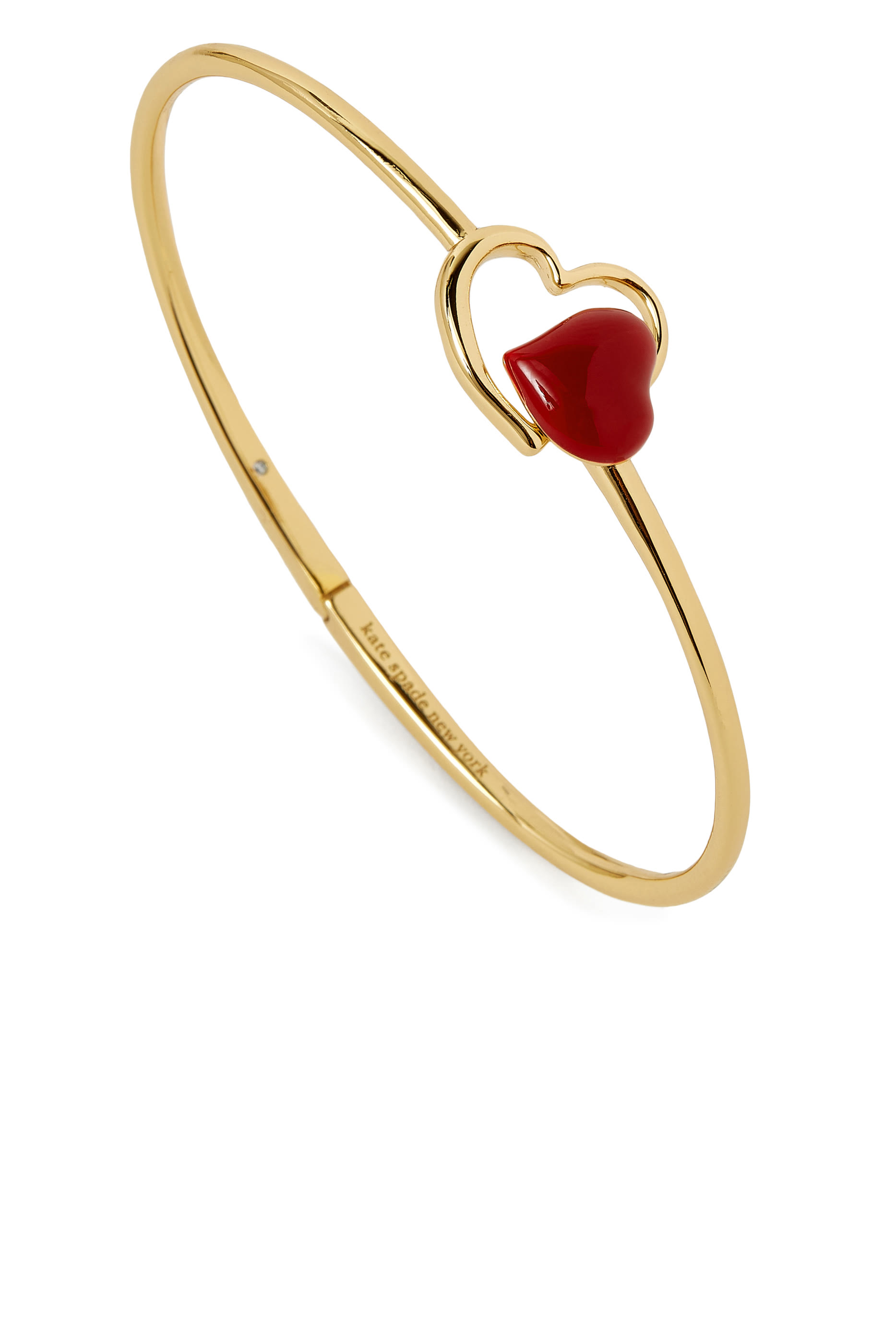 Amour Bangle, Plated Metal & Enamel