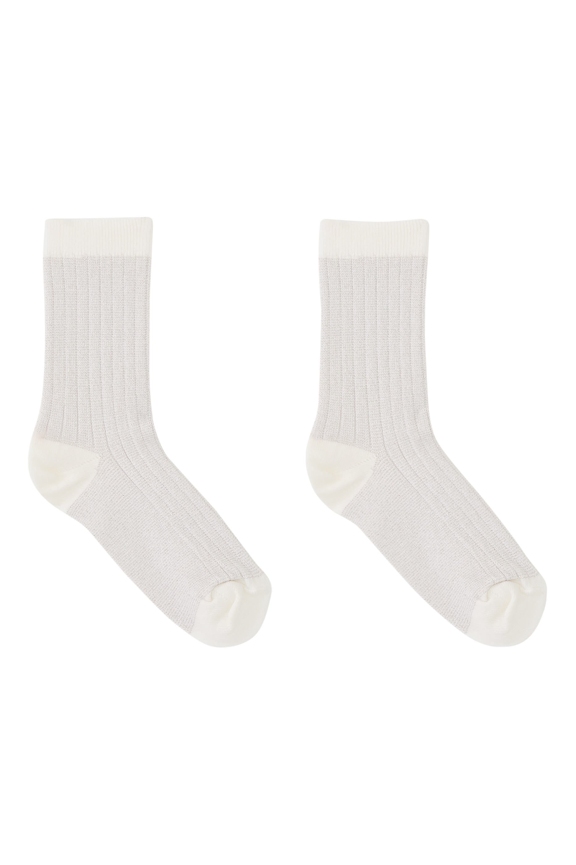 Kids Victoire Glitter Ribbed Crew Socks