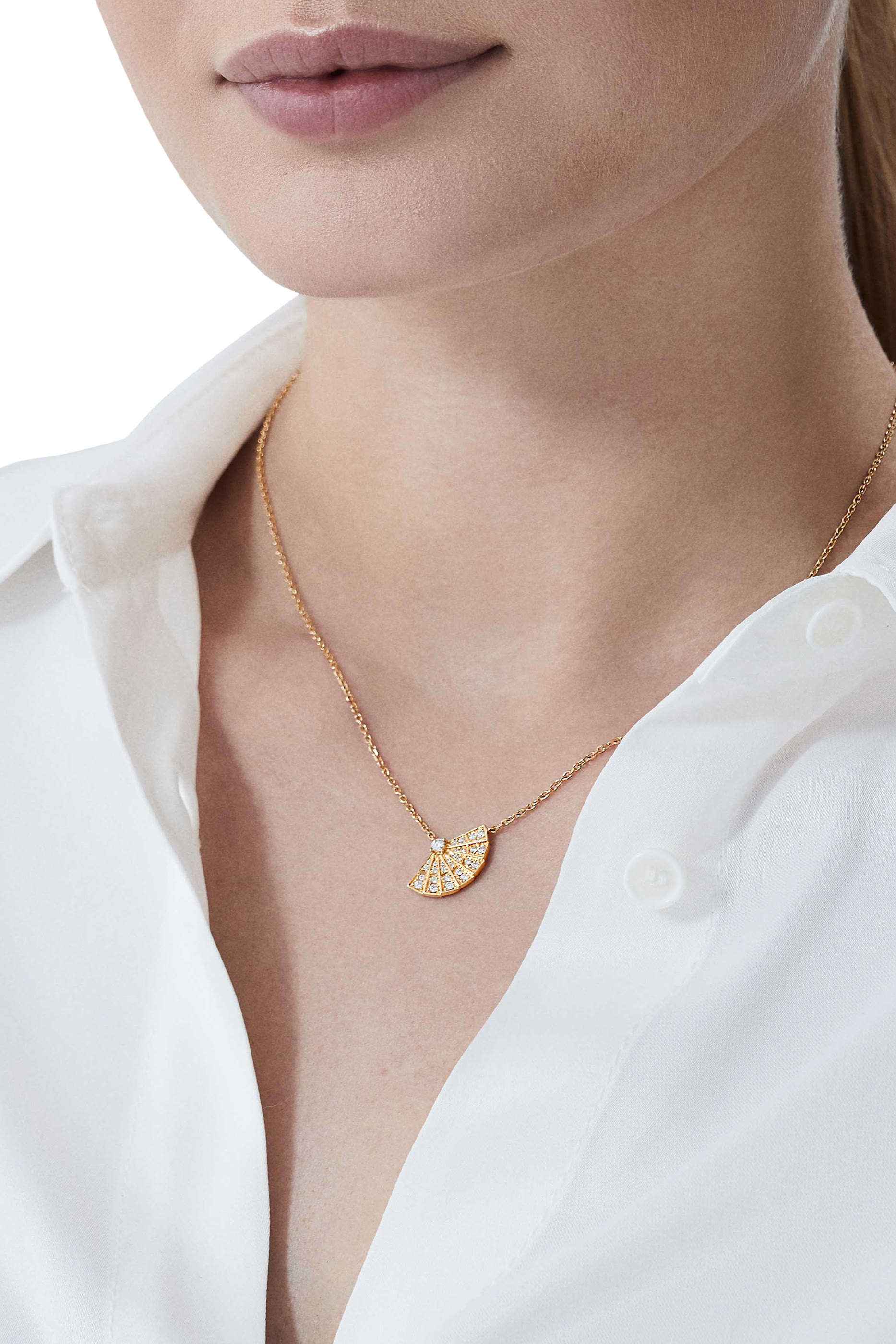 Fanfare Symphony Pendant, 18k Yellow Gold & Diamonds