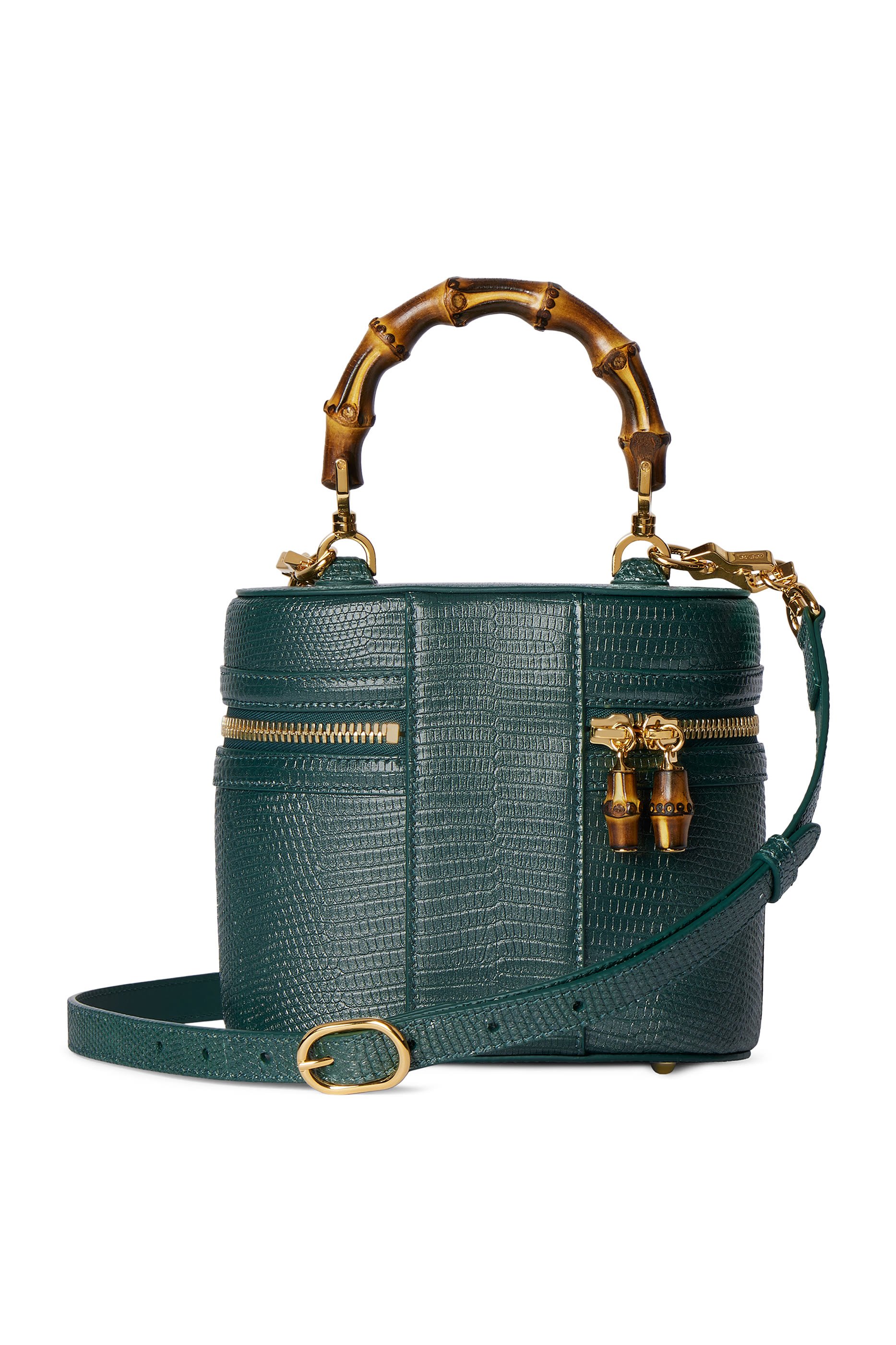 Mini Vanity Bag With Bamboo Handle