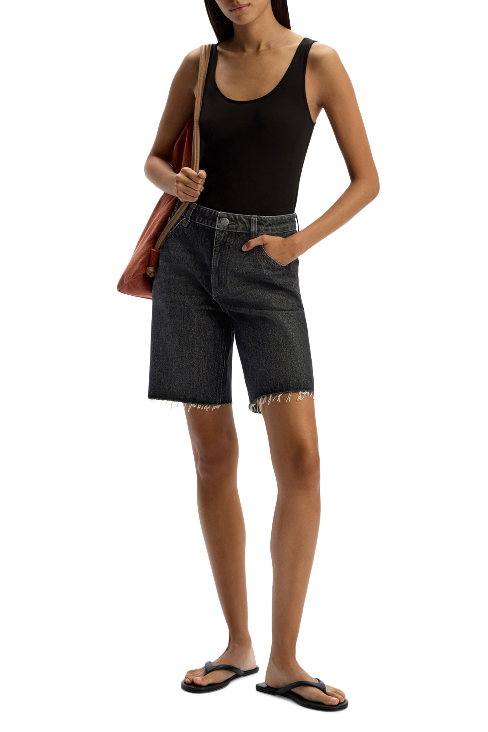 Slim-Fit Denim Shorts