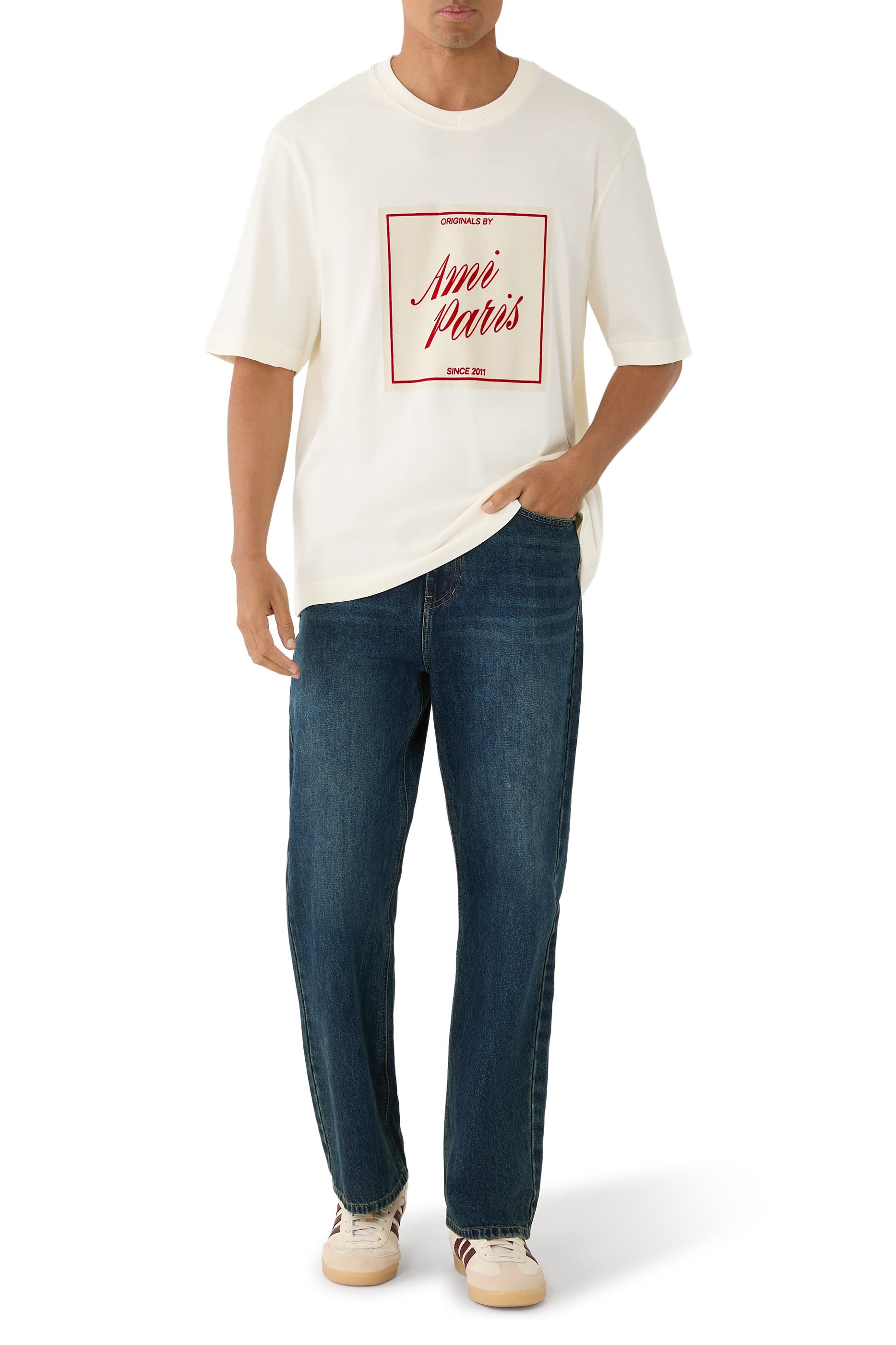 Cotton Ami Paris Heritage Print T-Shirt