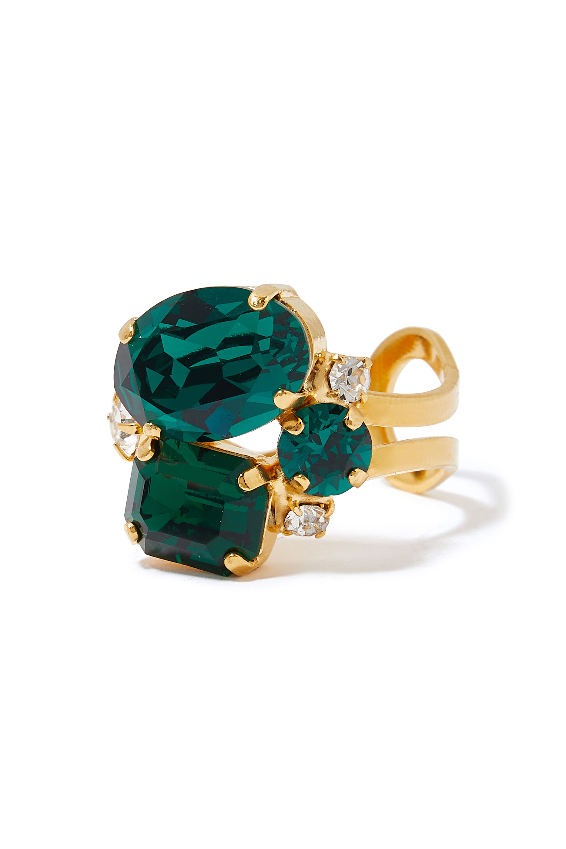 Mini Carolina Ring, 18k Gold Plating & Swarovski Crystals