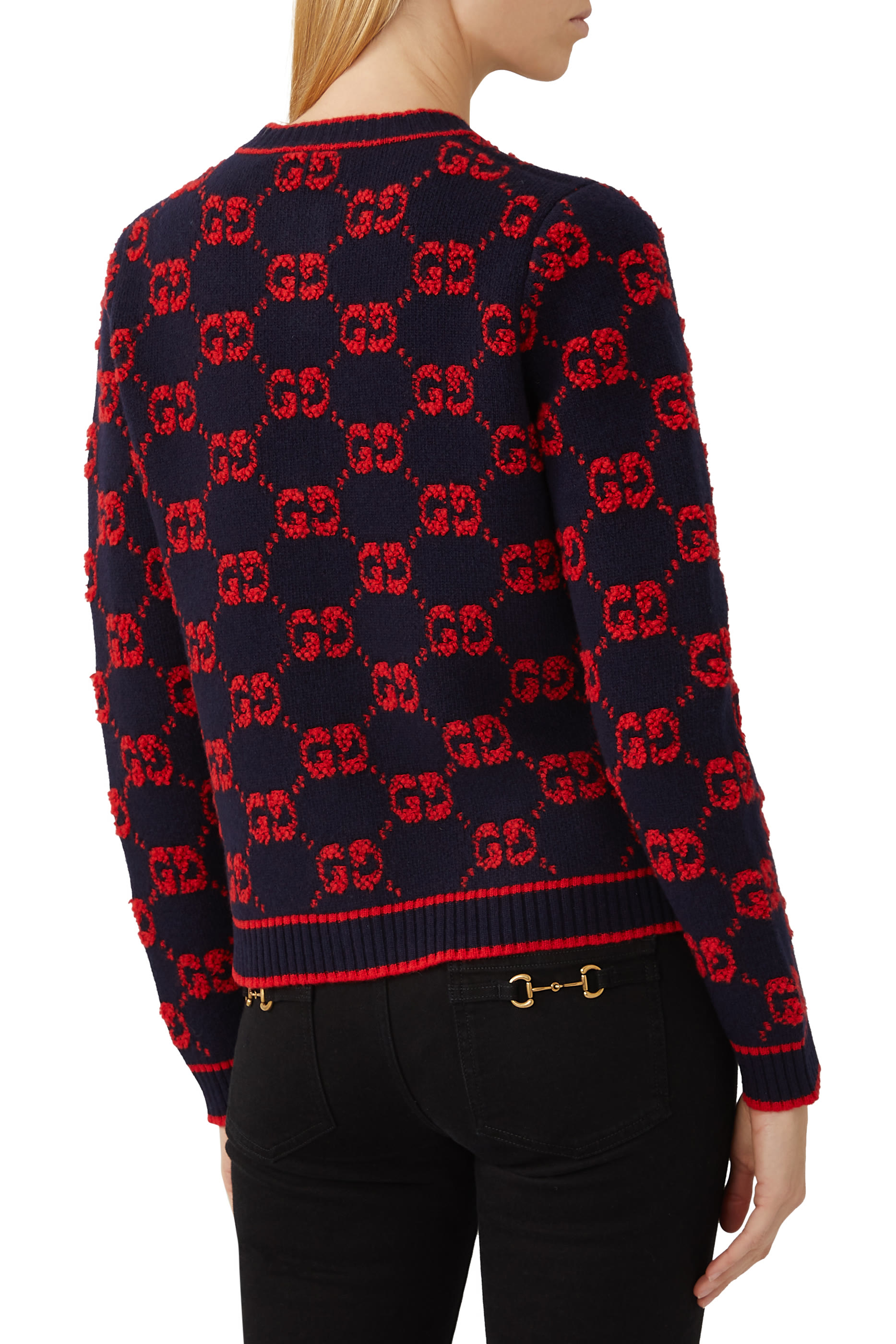 GG Wool Boucl&eacute; Jacquard Cardigan