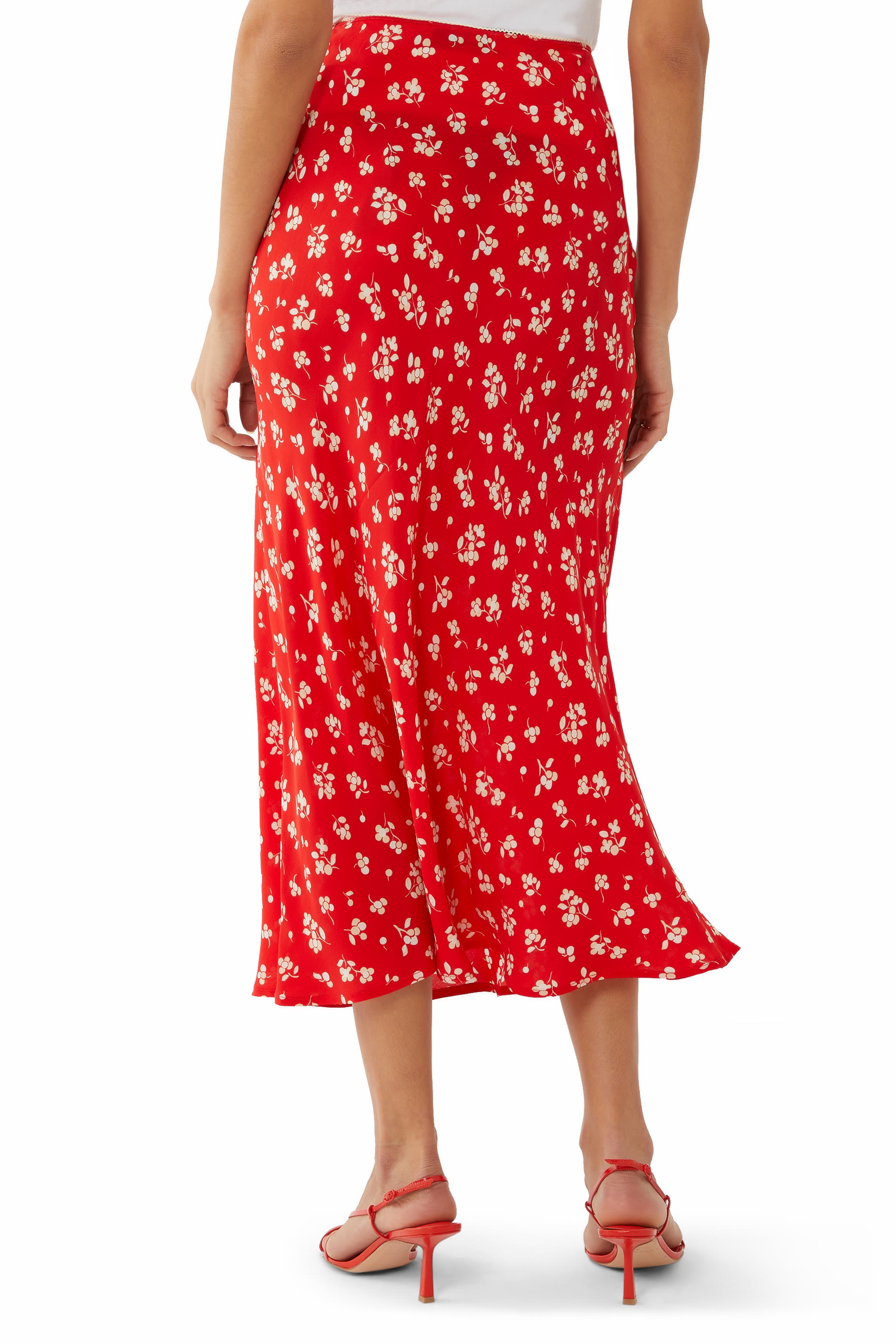 Ardith Floral Print Midi Skirt
