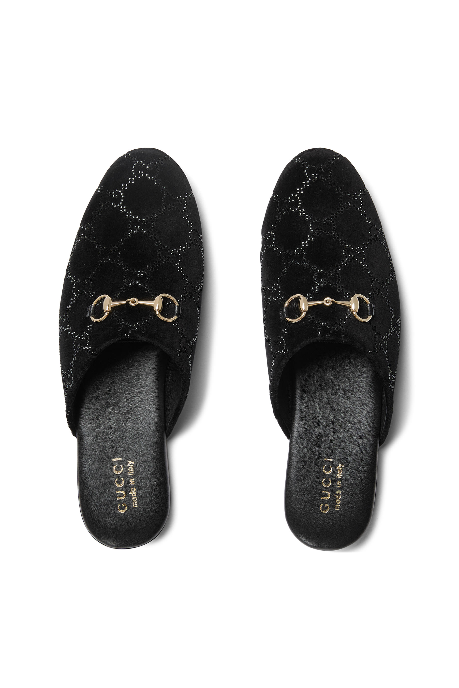 Horsebit GG Crystal Mules