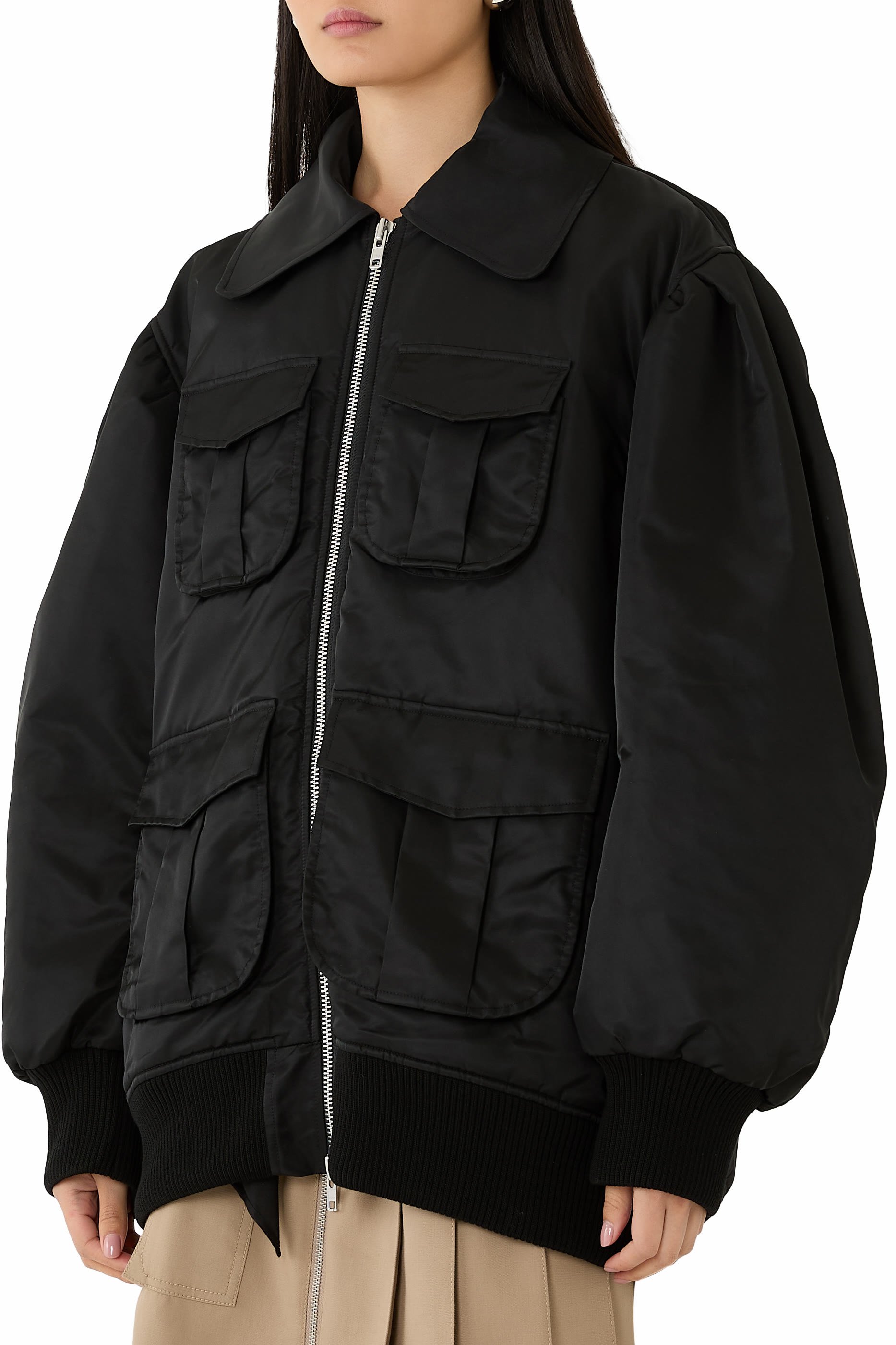 Multi-Pocket Bomber Jacket