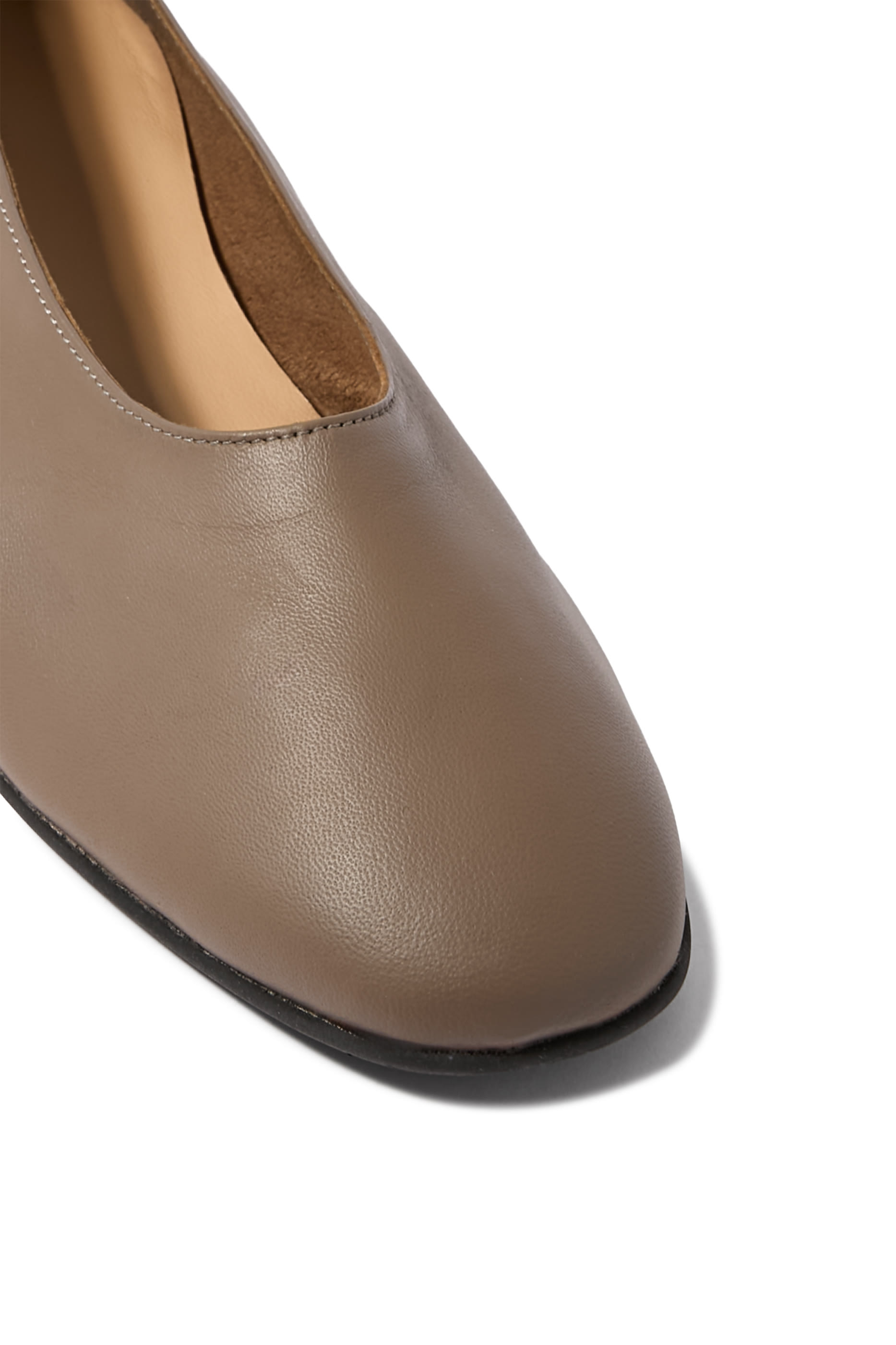 Leather High Vamp Ballet Shoes