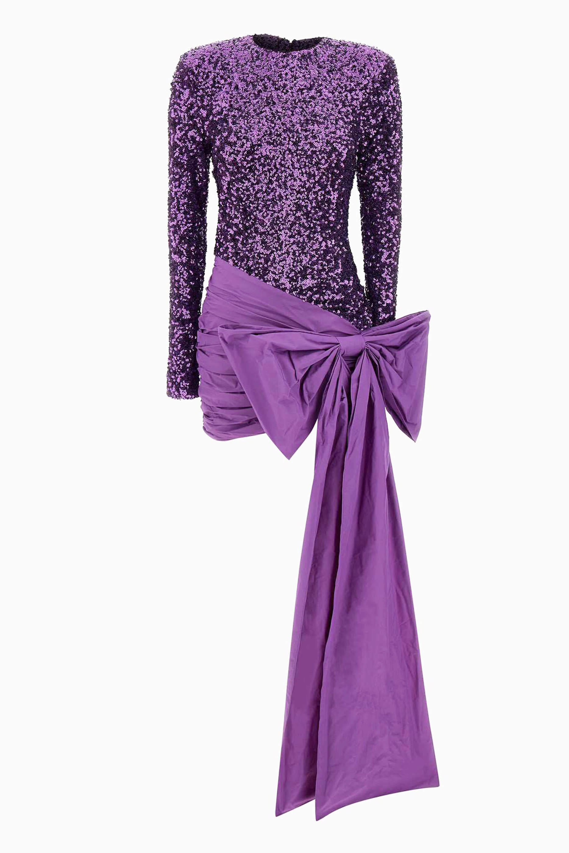 Sequin Bow Mini Dress