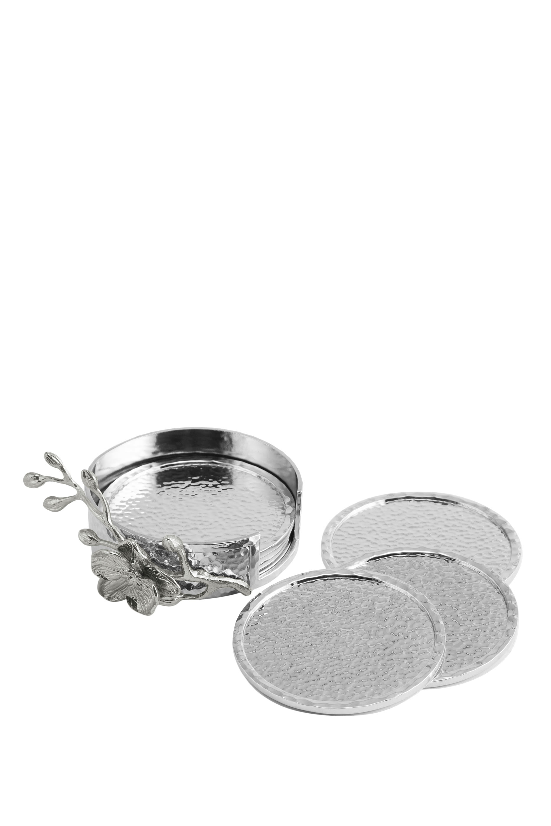 White Orchid Coaster, Set of 6