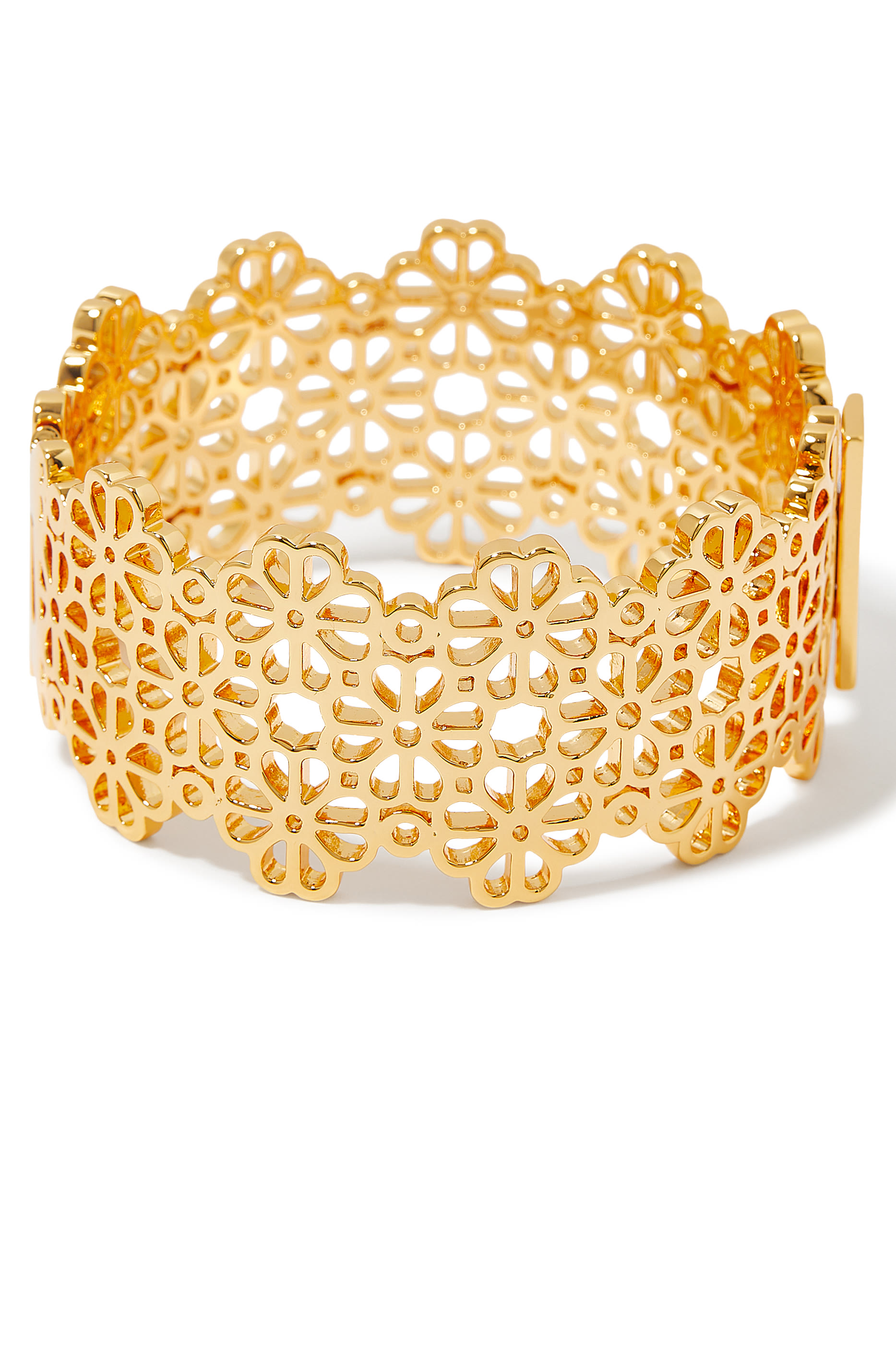 Spade Flower Lace Statement Bangle