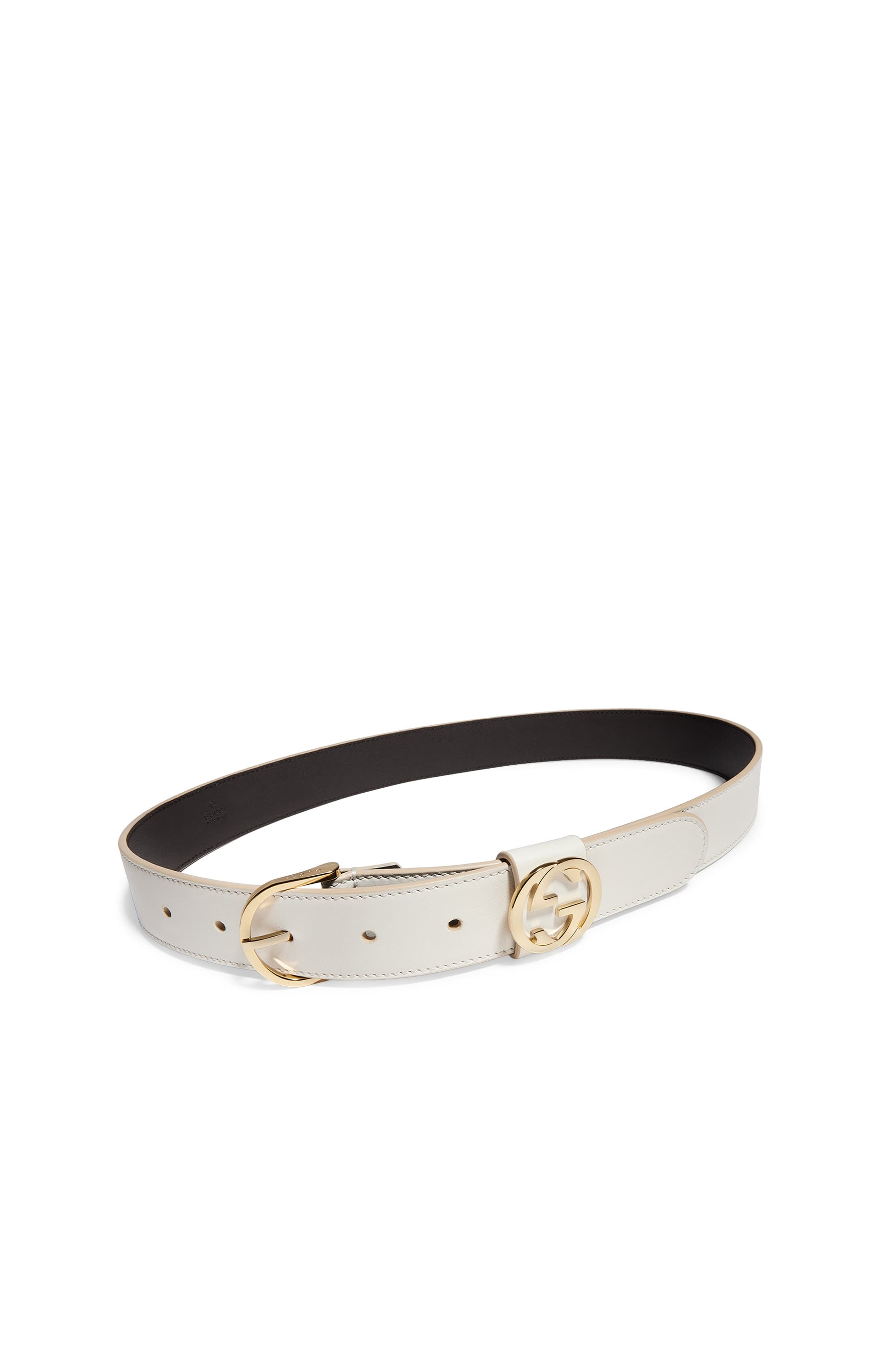 Interlocking G Detail Round Buckle Belt