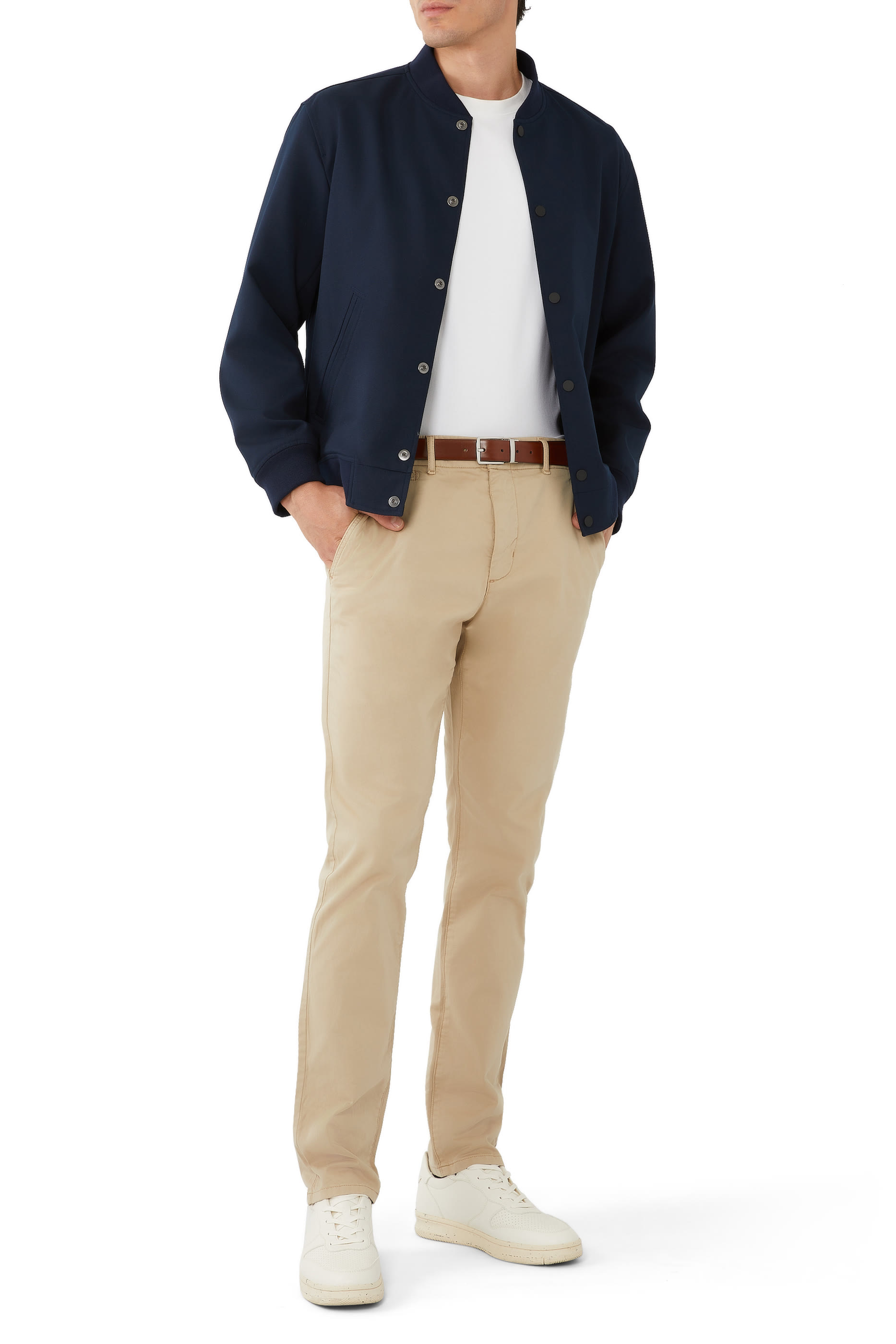 Textured Varsity Jacket