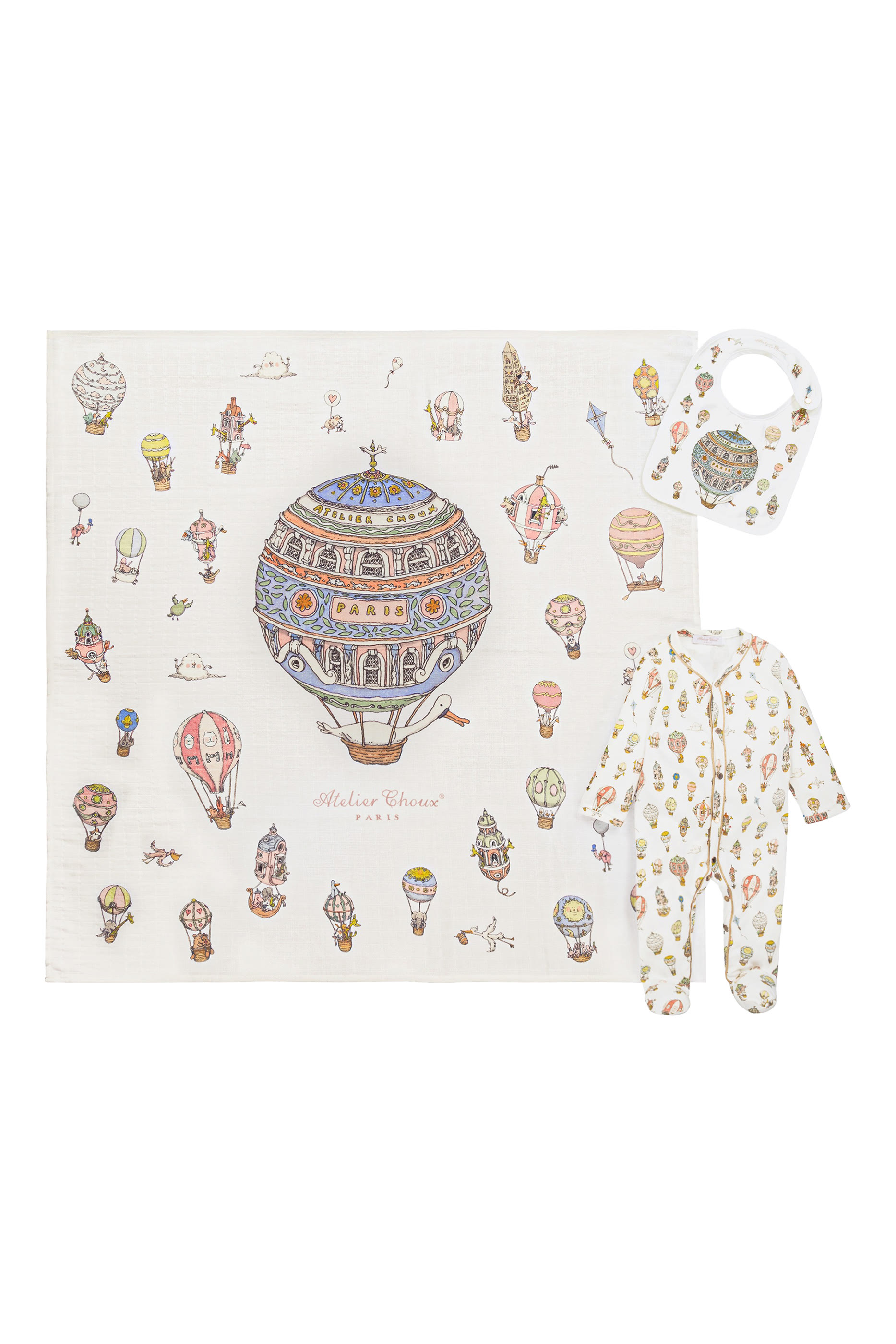 Kids Hot Air Balloon Print Gift Set