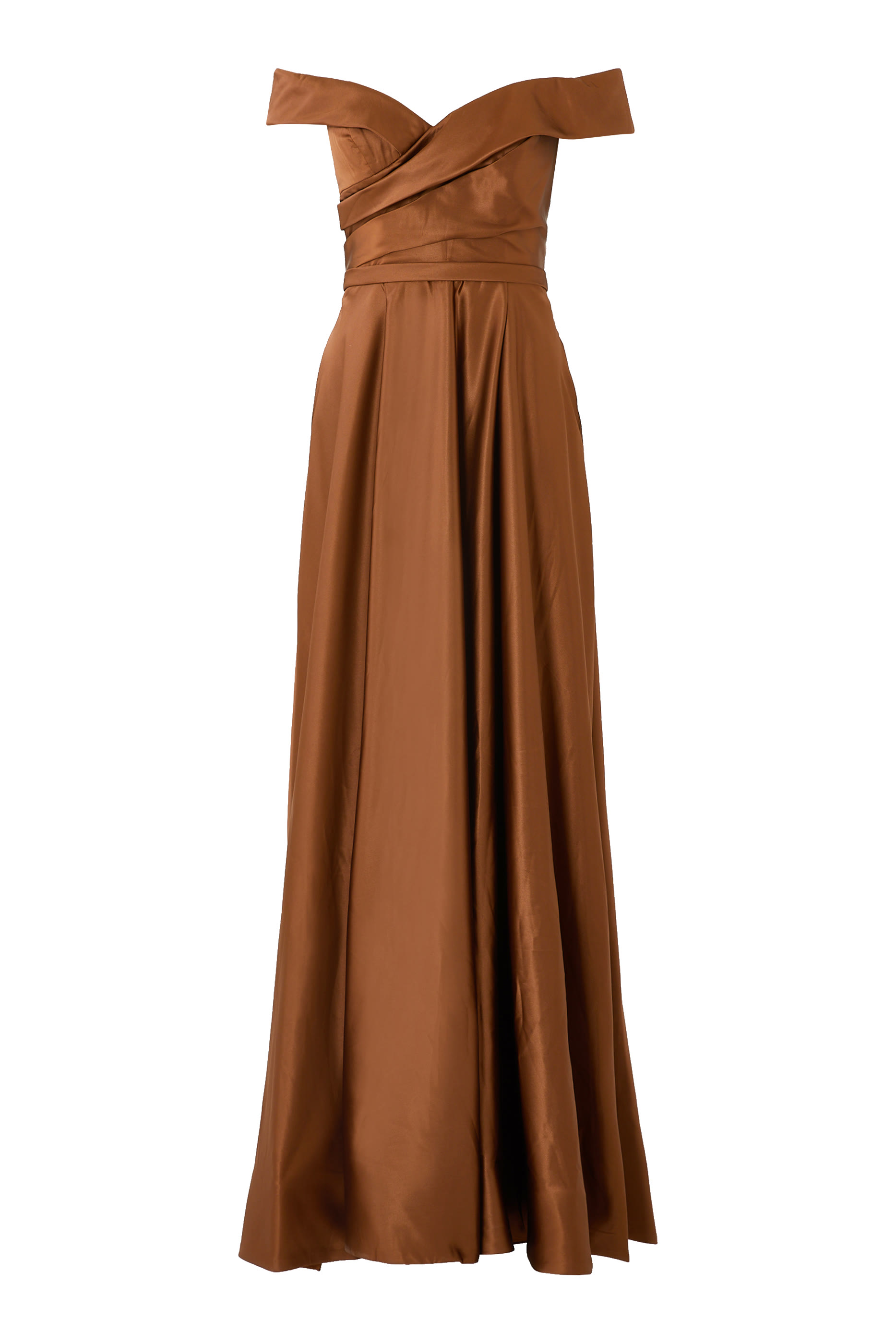 Off Shoulder Bronze Gown