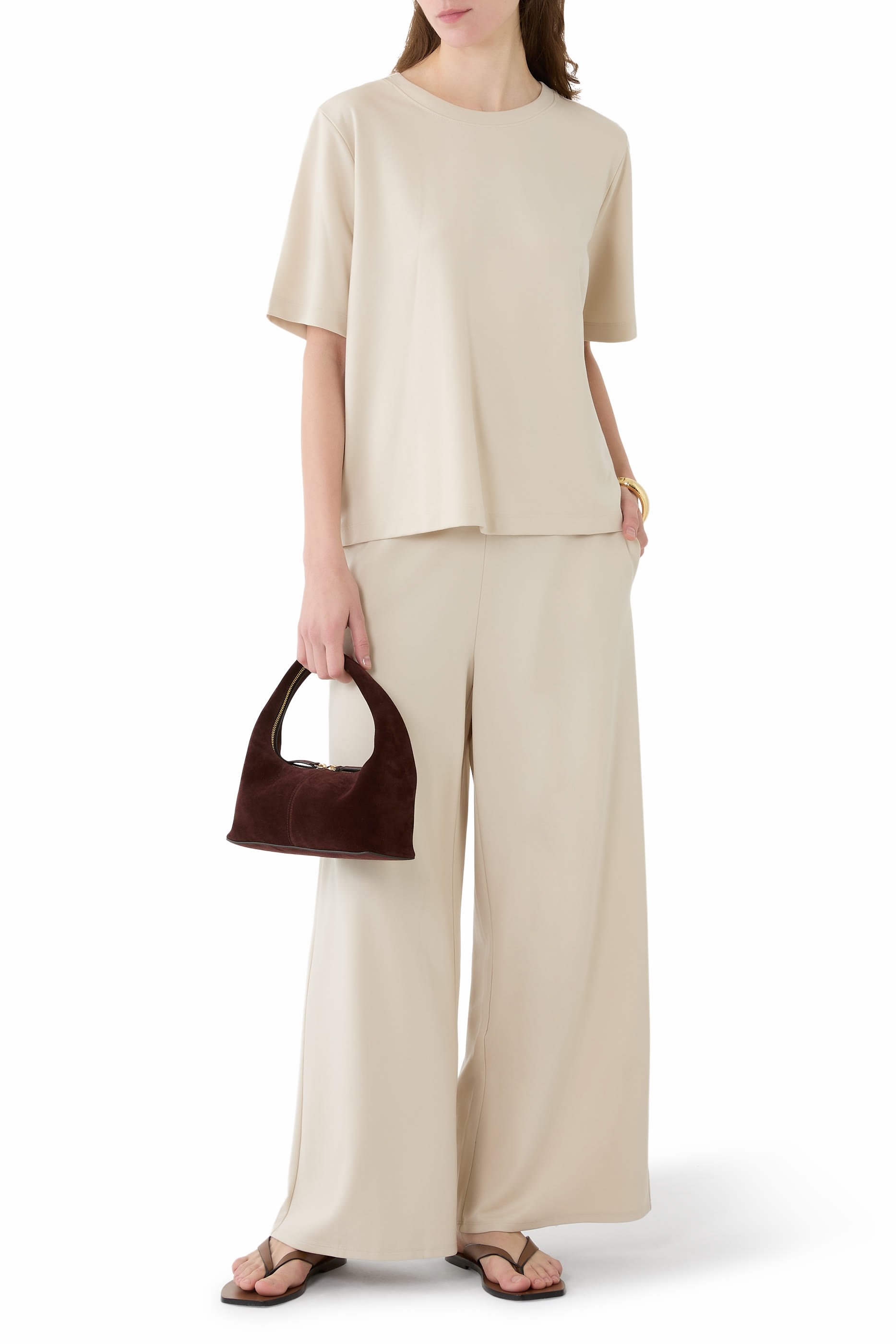 Lightweight Ponte Crew Neck T-Shirt 