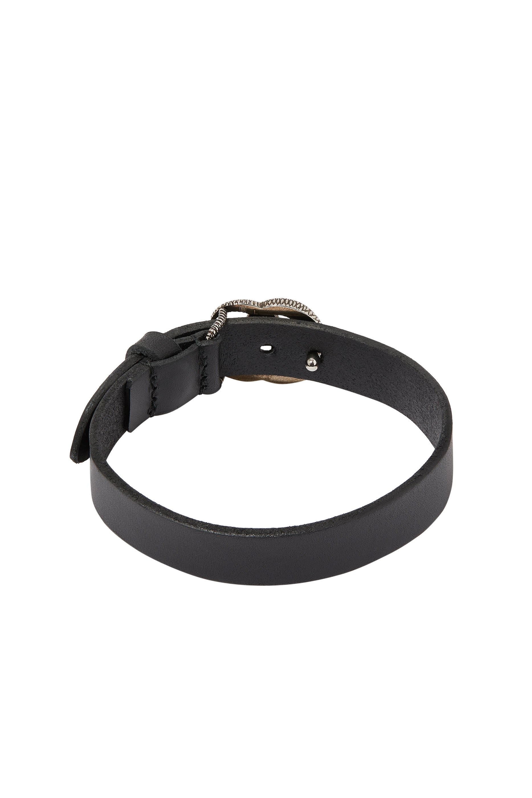 Engraved Double G Leather Bracelet