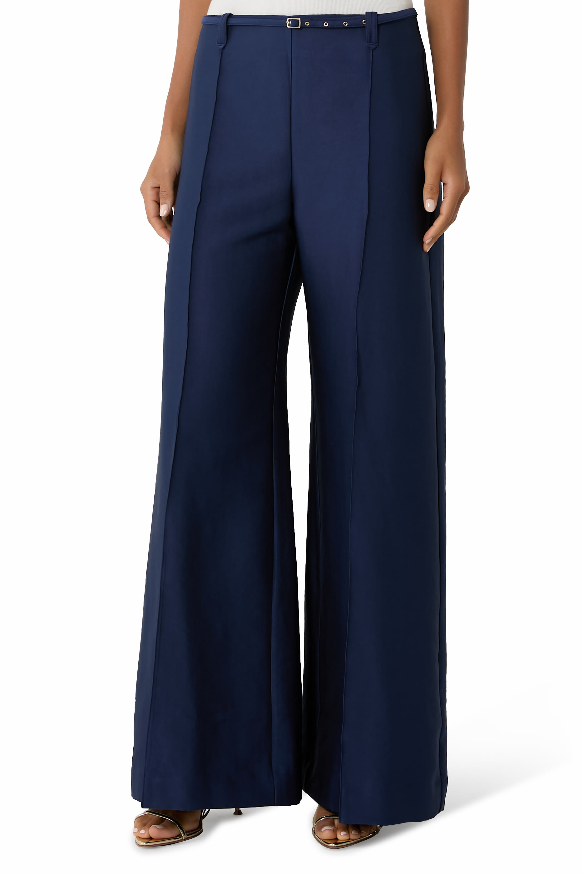 Otis Wide-Leg Belted Pants