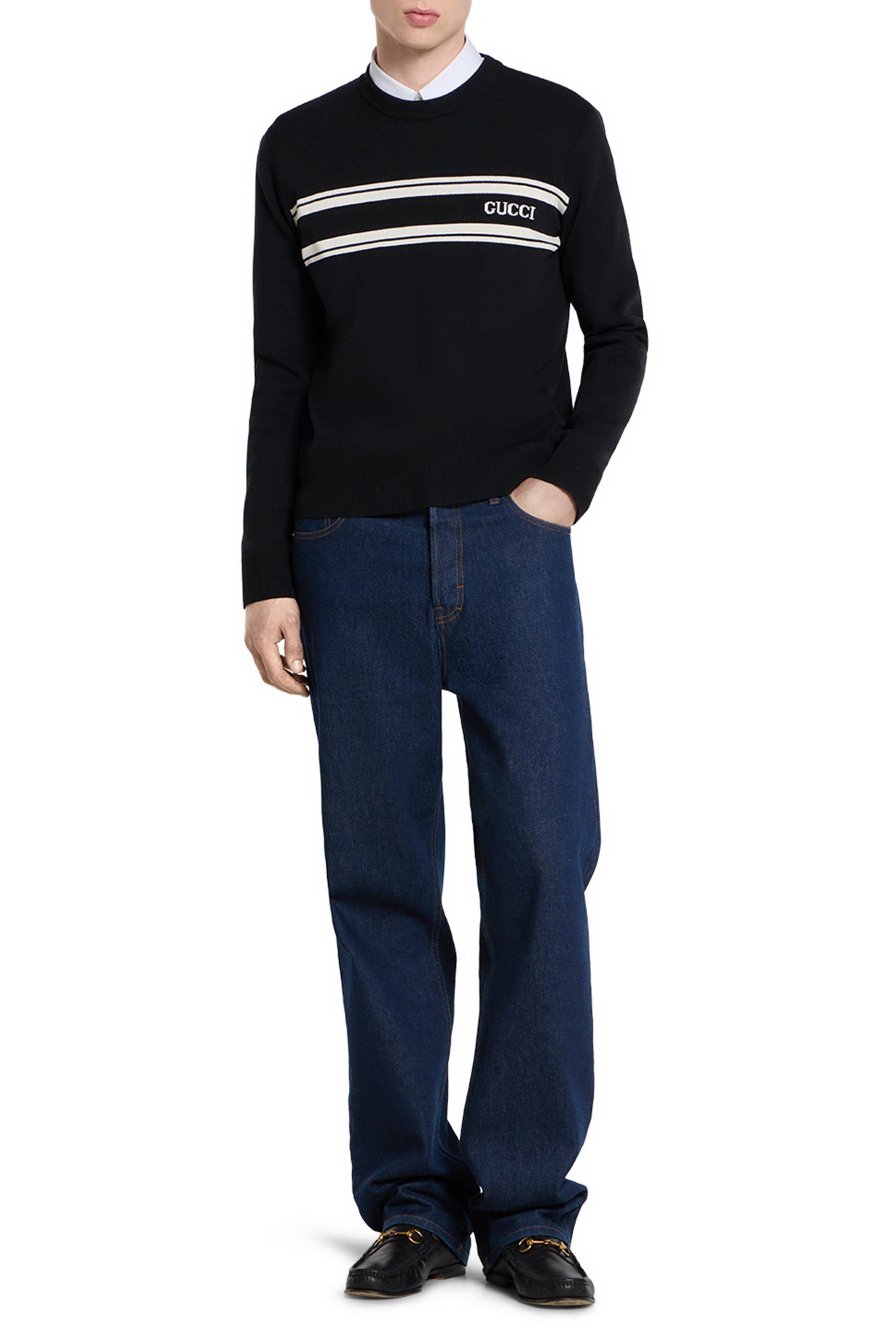 Intarsia Silk Cotton Sweater