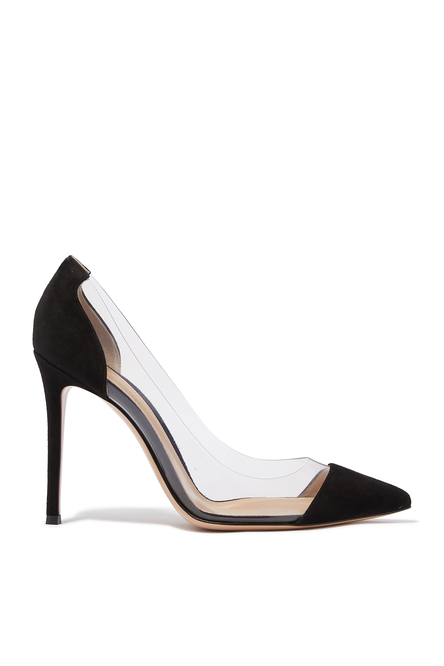 Suede Plexi Pumps
