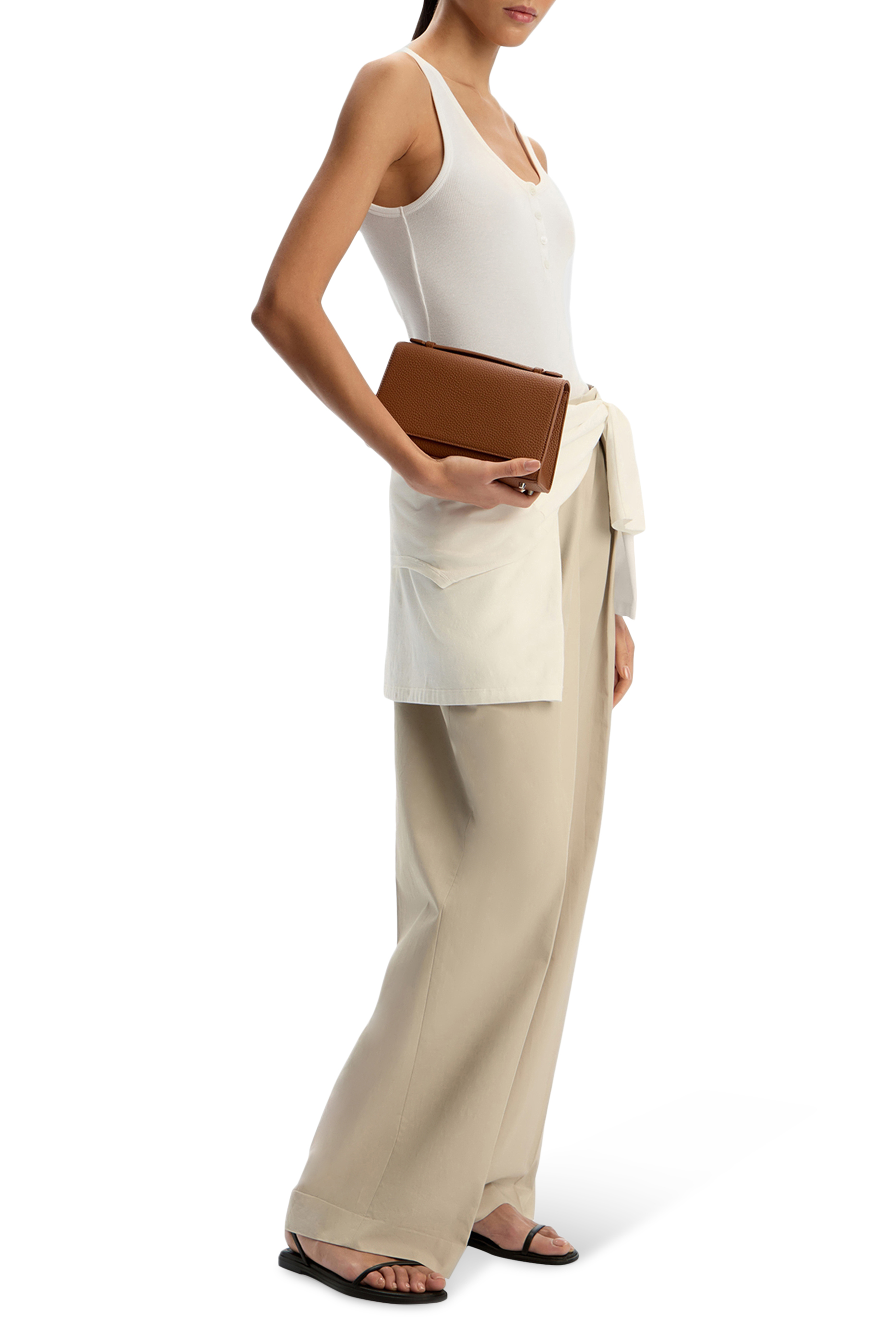 Textured Leather Tote Bag