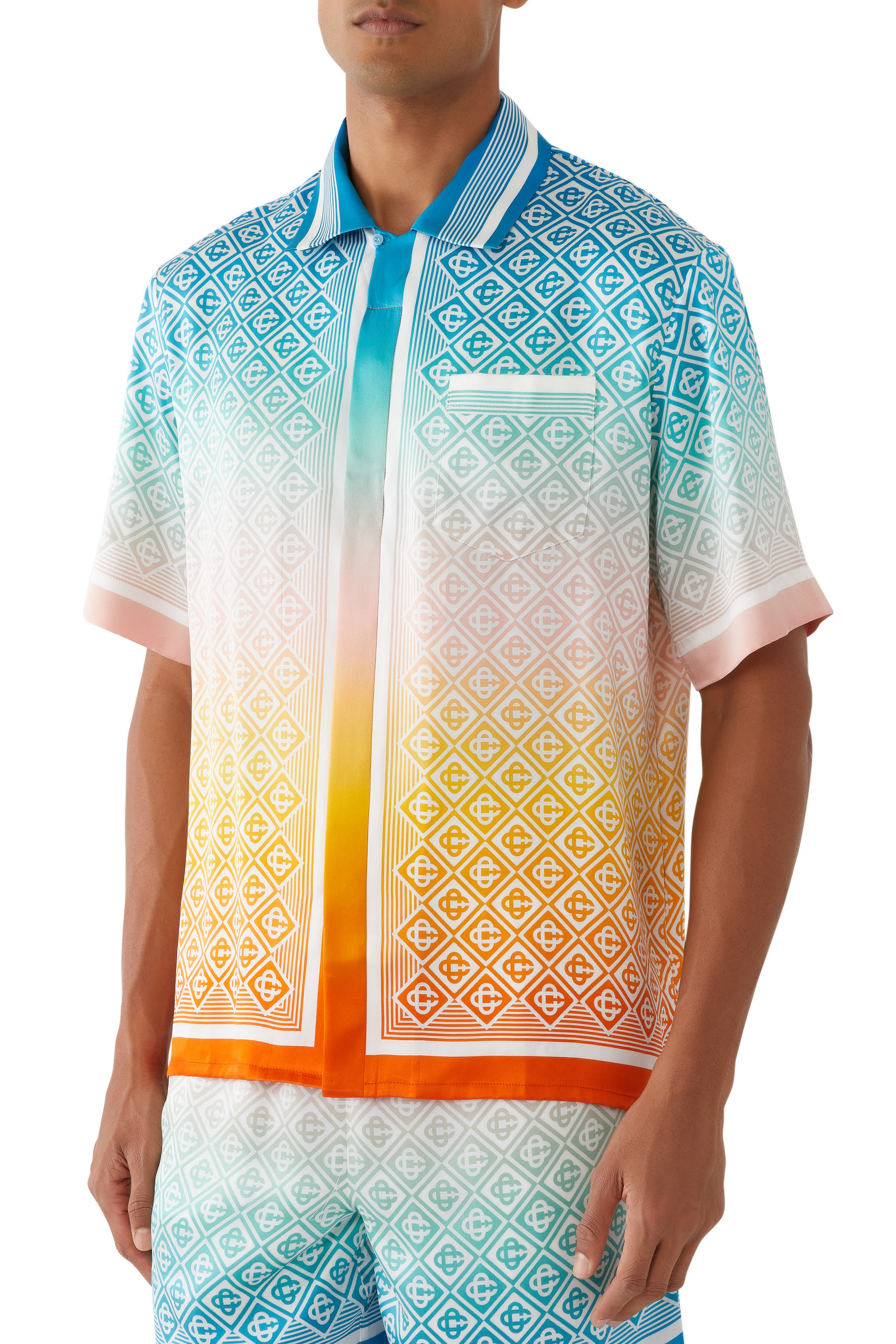 Cuban Collar Short Sleeve Shirt