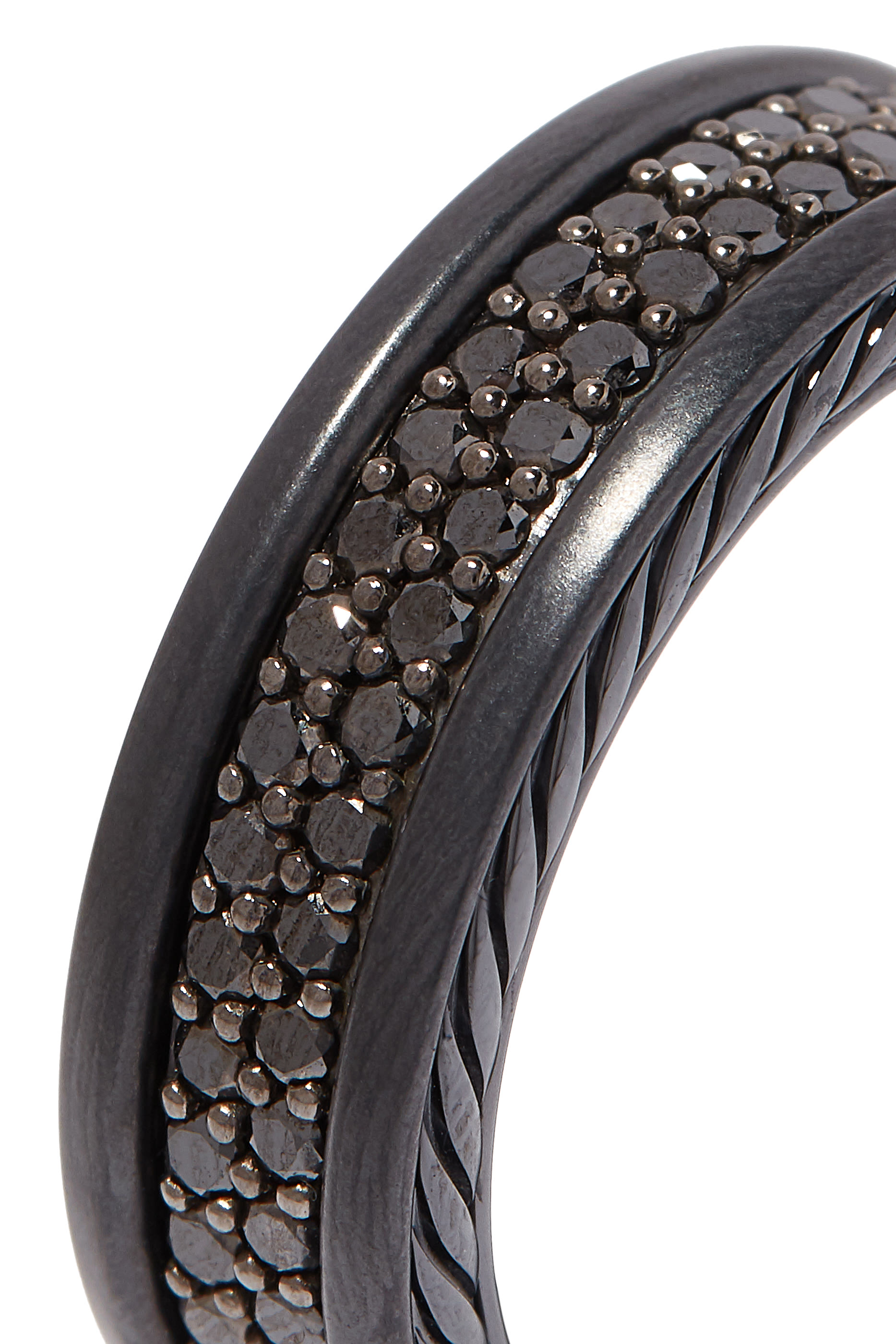 Streamline® Black Diamond Two Row Band Ring