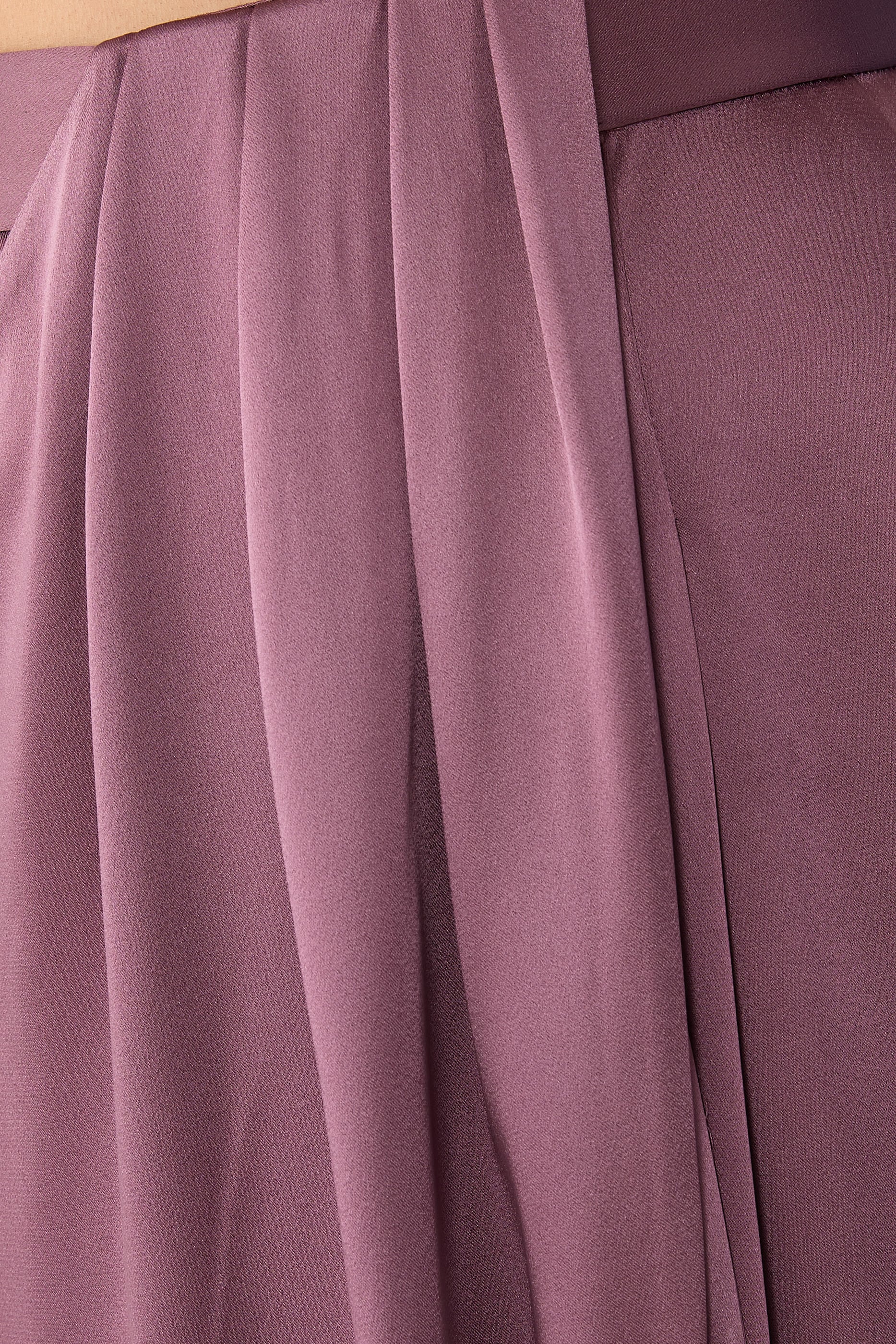 Satin Draped Relaxed Pants
