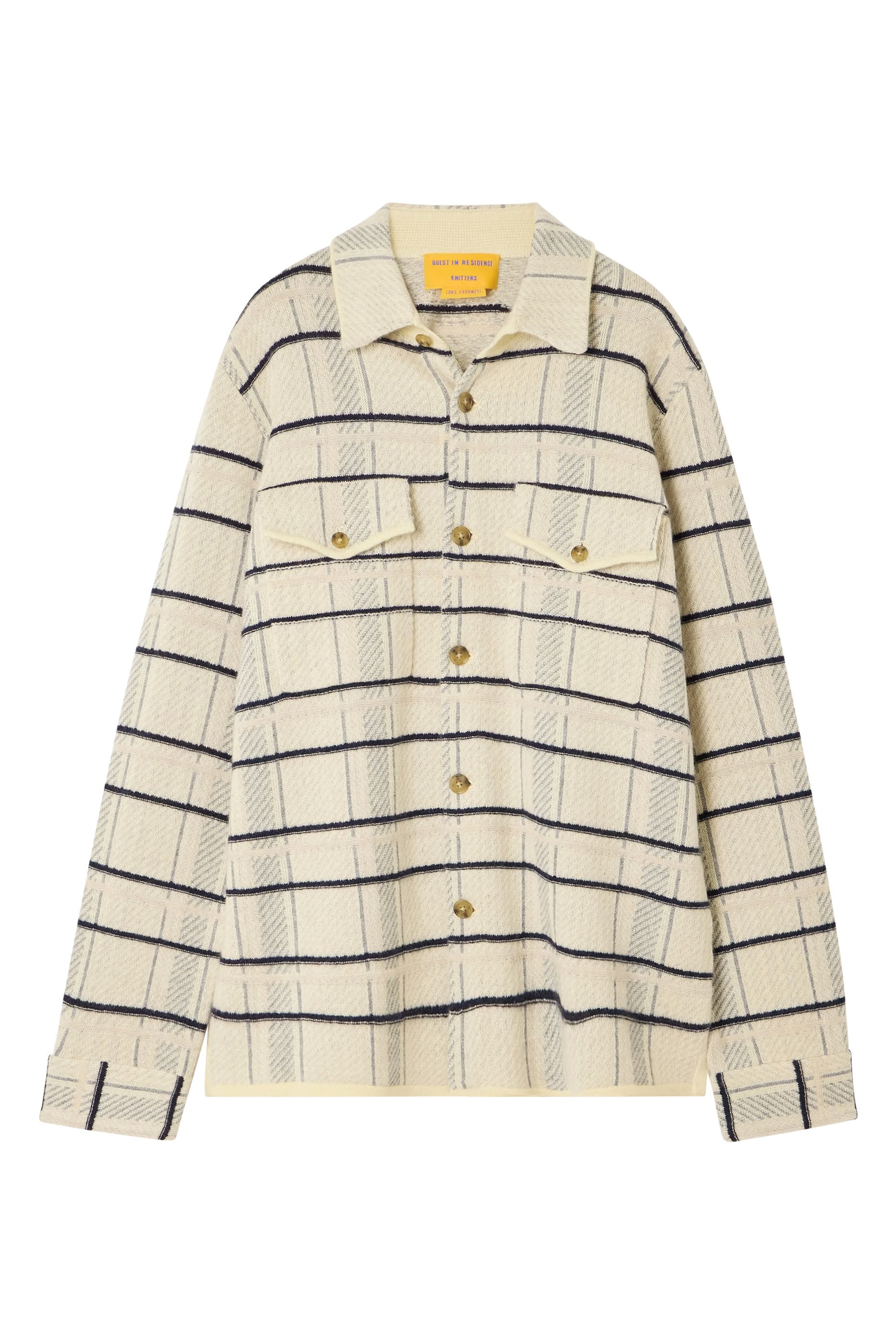 Checked Cashmere Overshirt