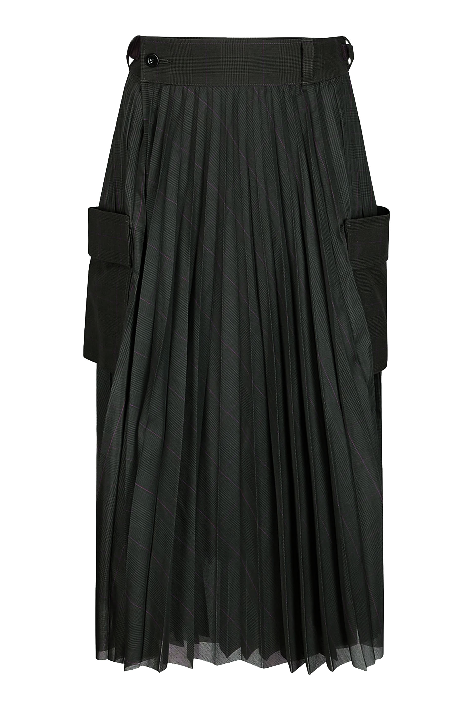 Glen Check Pleated Skirt