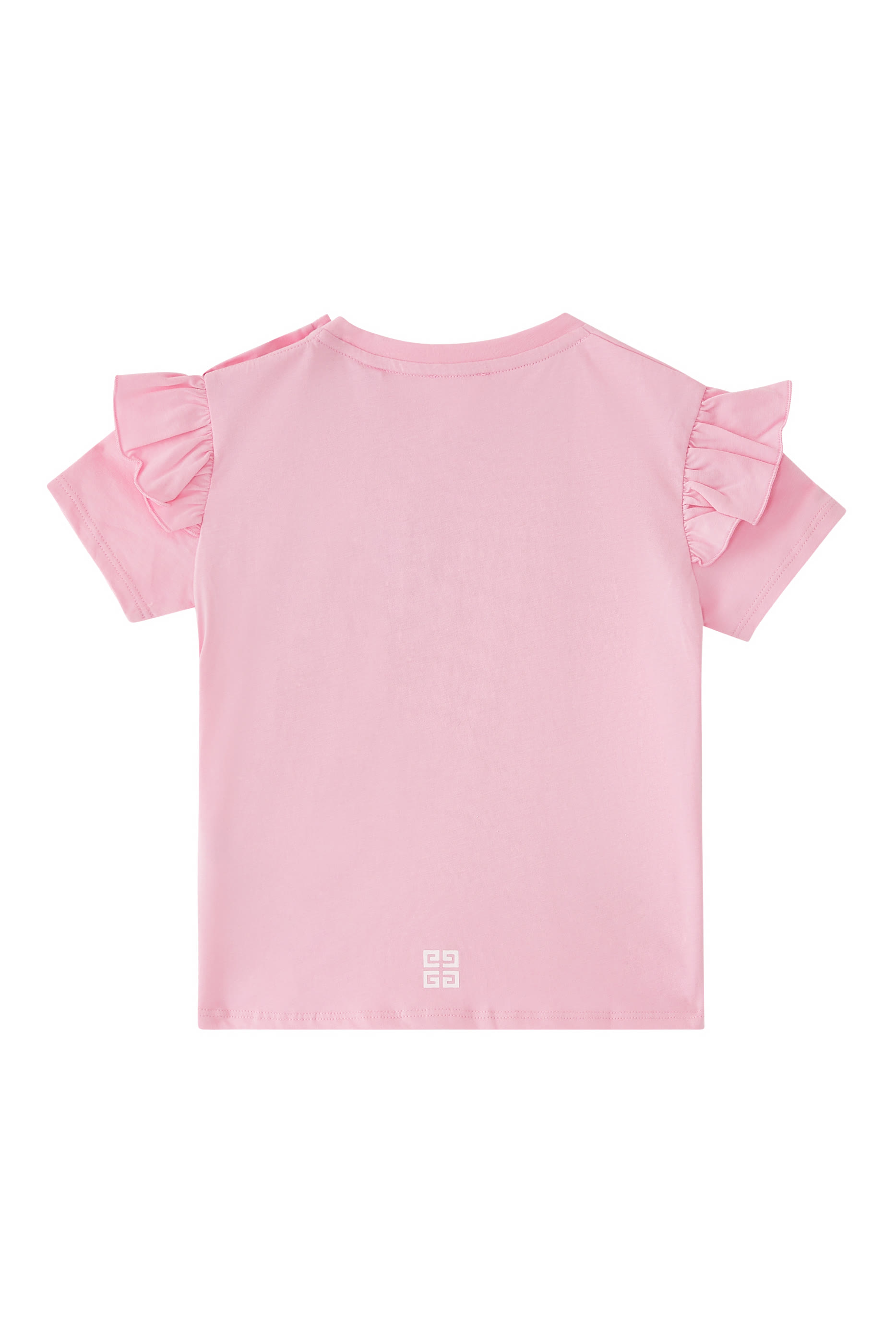 Kids Frill Sleeve Logo T-Shirt