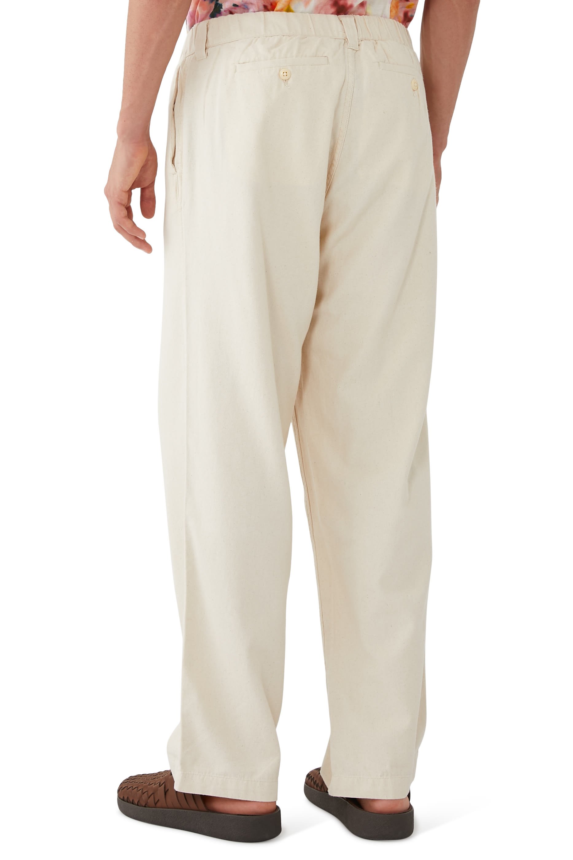 Canvas Cropped Trousers