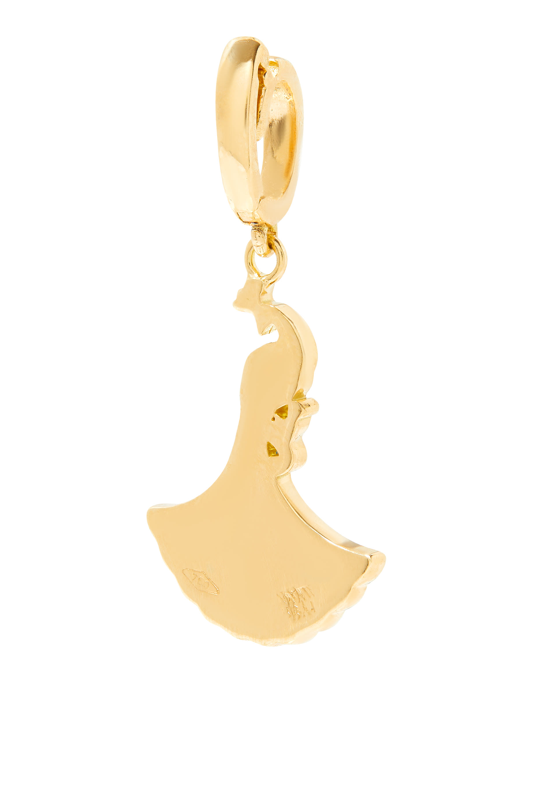 Enamel Blossoming Eye Charm, 18k Yellow Gold & Diamonds