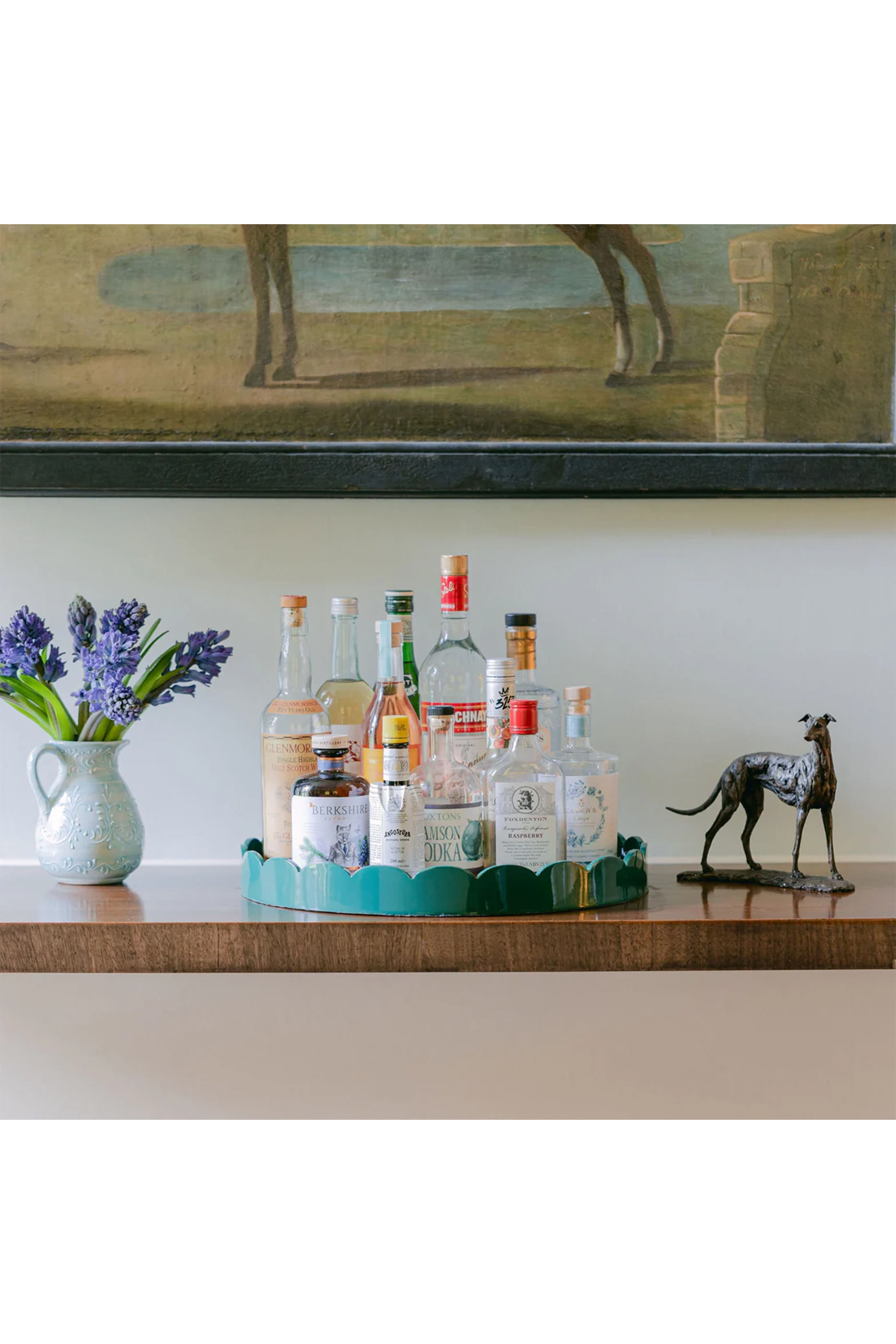 Racing Round Scalloped Tray