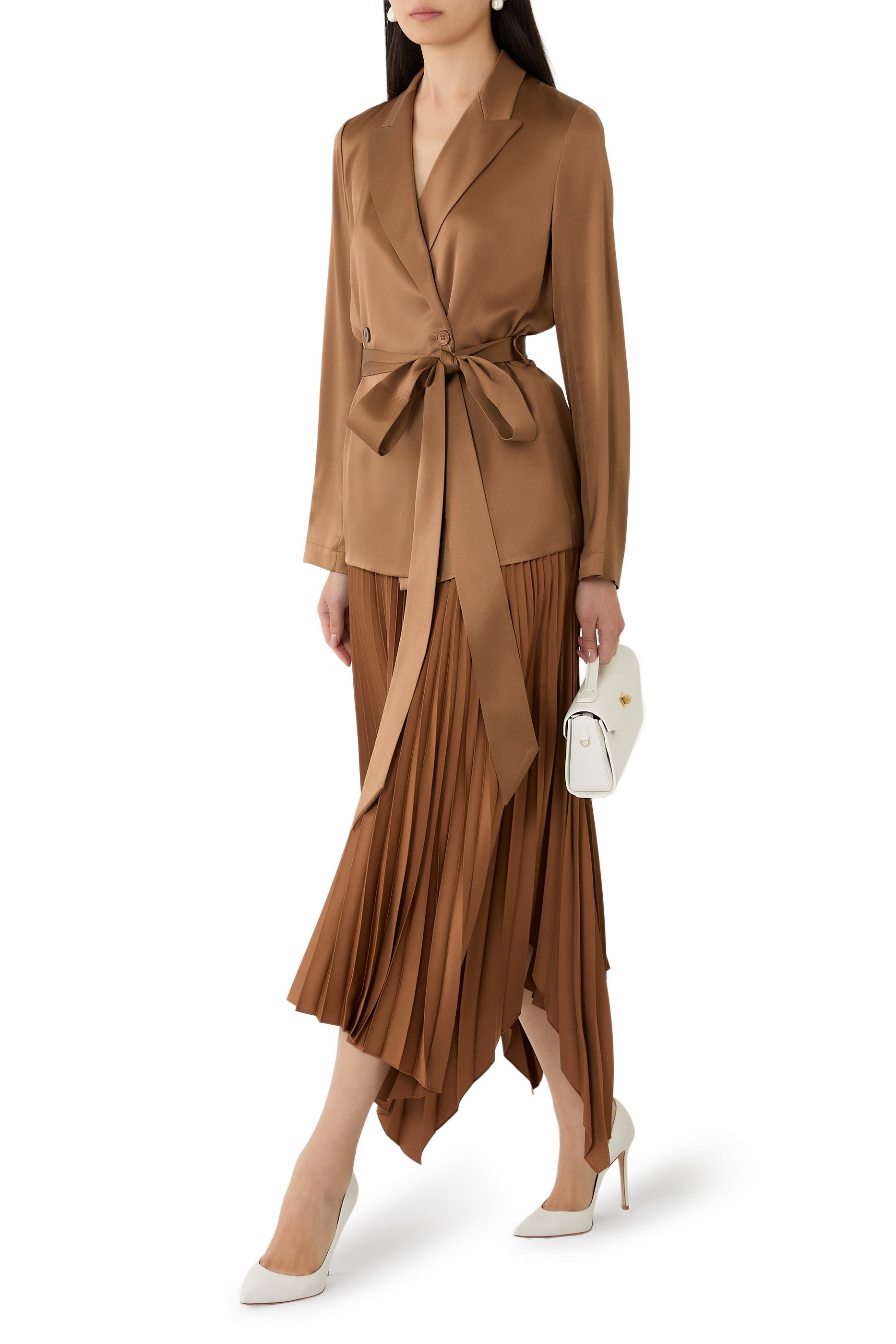 Ade Knit Weave Pliss&eacute; Skirt 