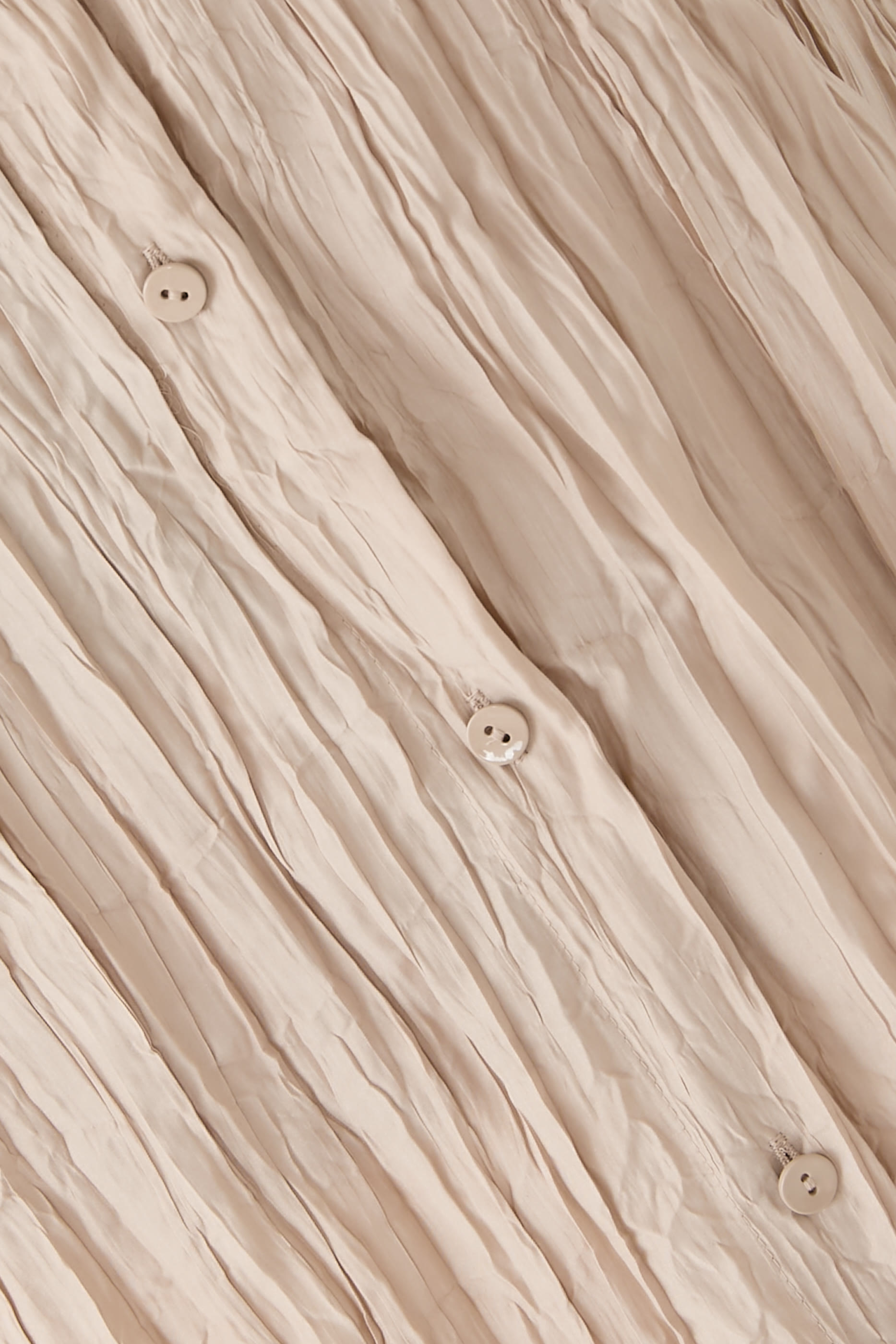 Crinkle Silk Habutai Classic Collar Shirt