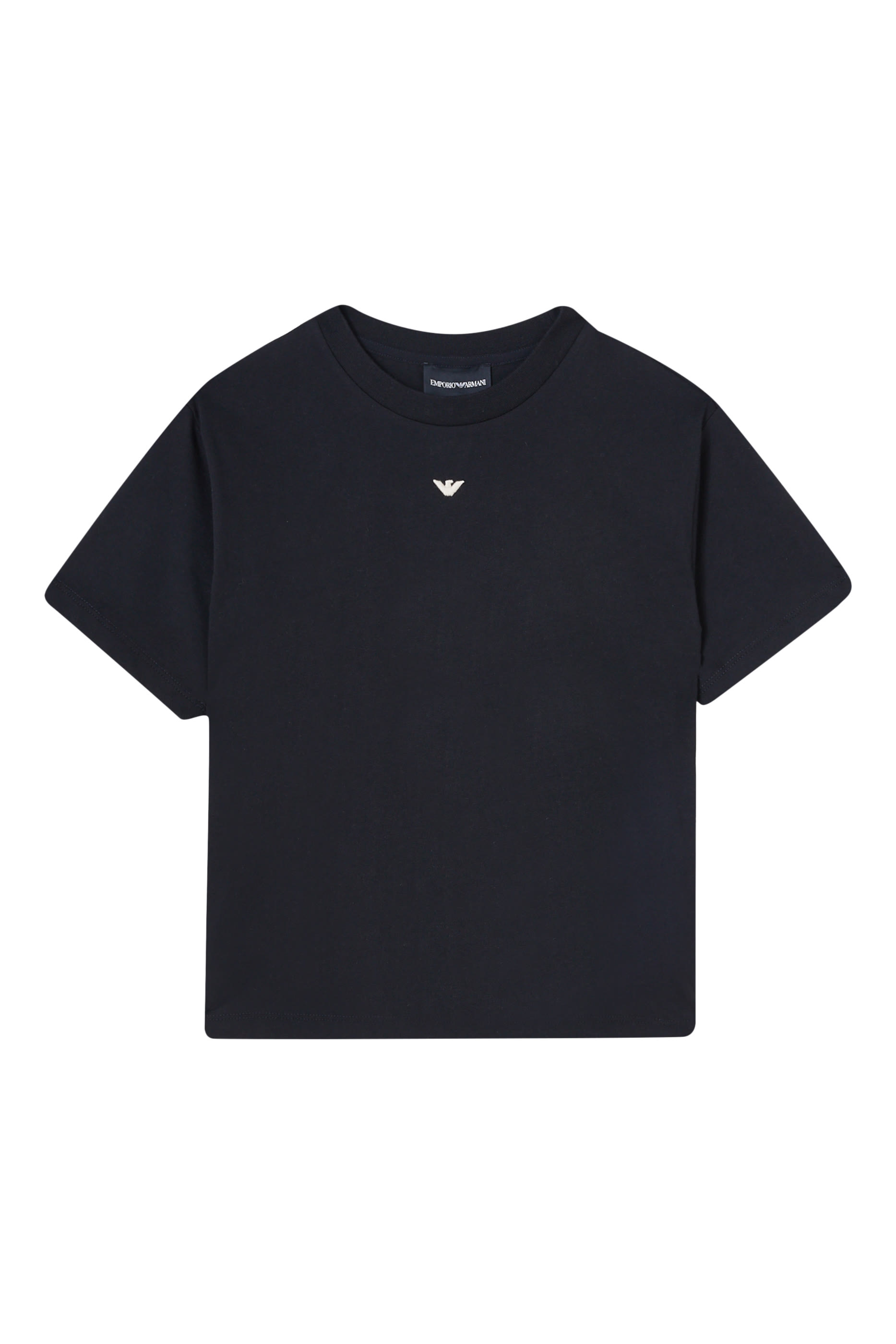 Kids Micro Eagle Embroidered Cotton T-Shirt