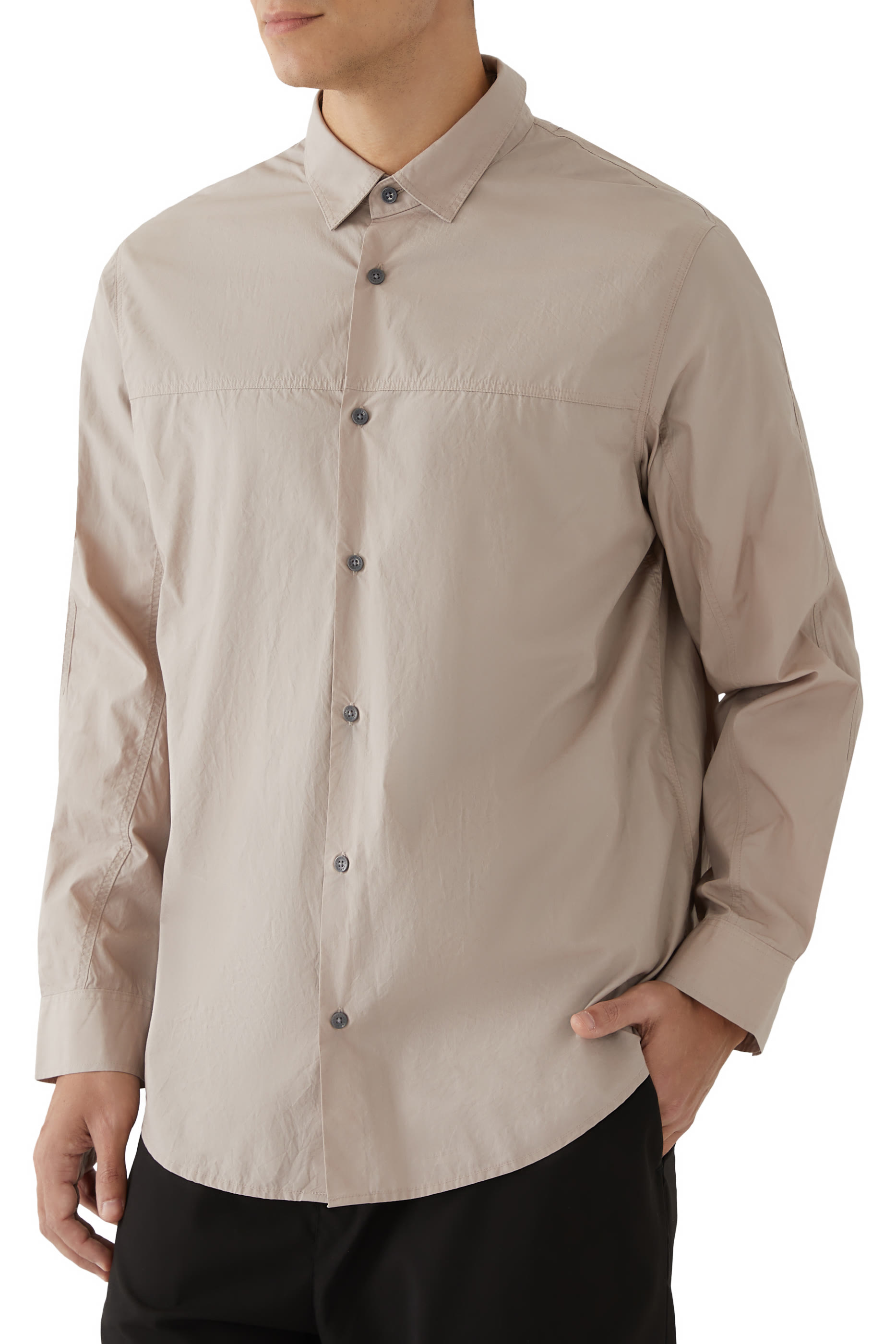 Tessuto High-Neck Long Sleeves Shirt