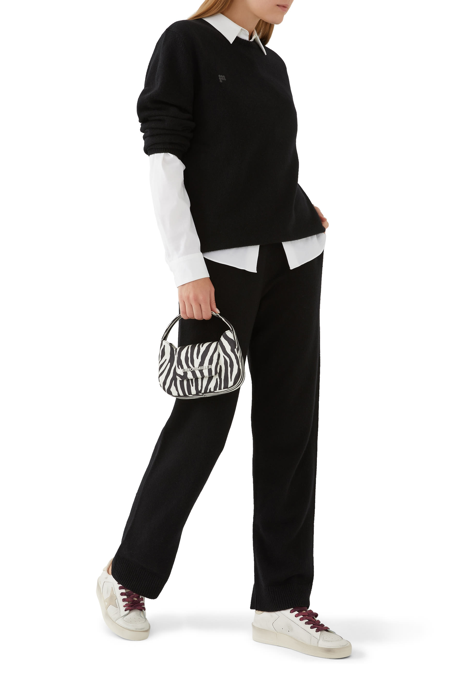 Recycled Cashmere Loose Track Pants